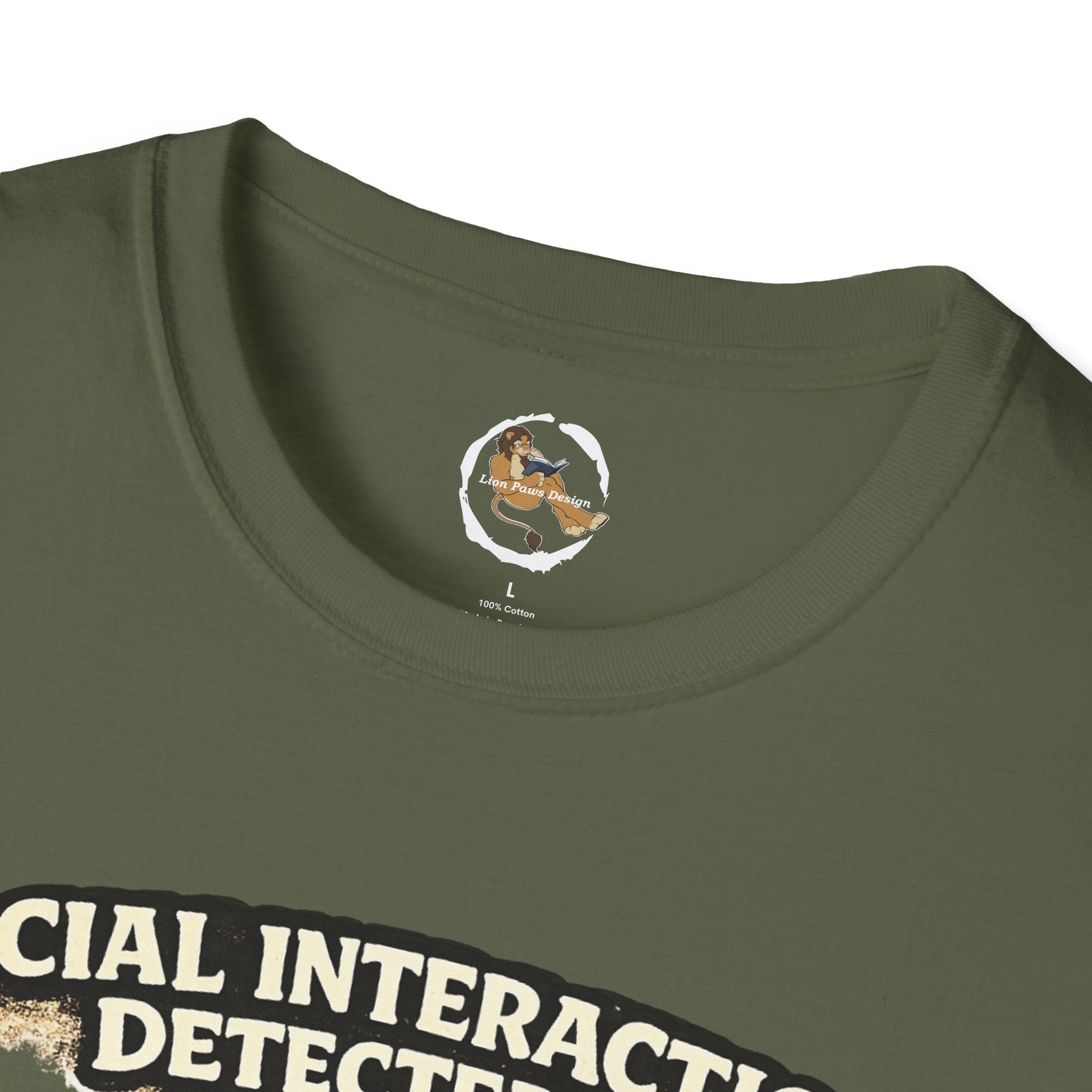 Panic Mode Activated T‑Shirt — "Social Interaction Detected" Funny Furry Graphic Tee