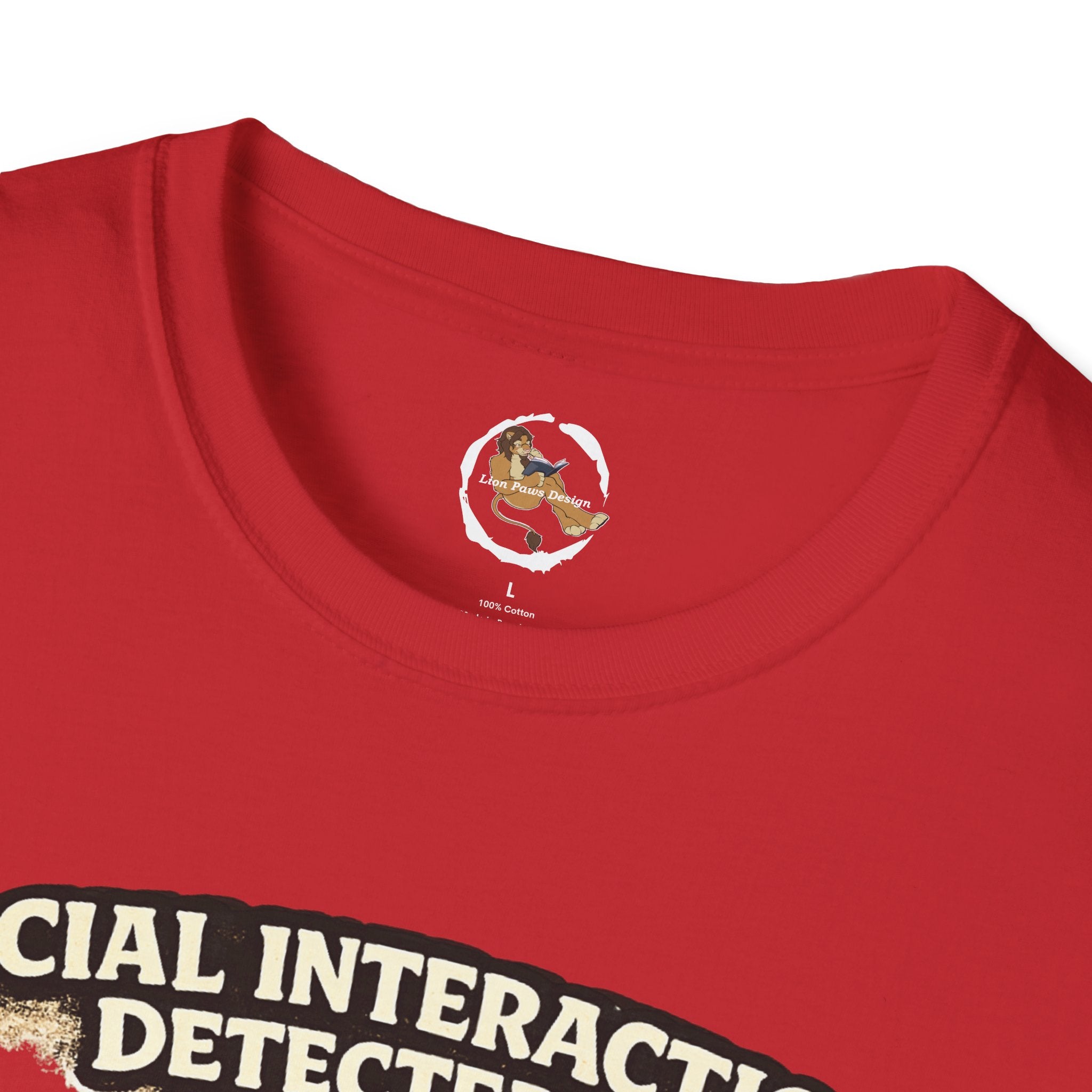 Panic Mode Activated T‑Shirt — "Social Interaction Detected" Funny Furry Graphic Tee