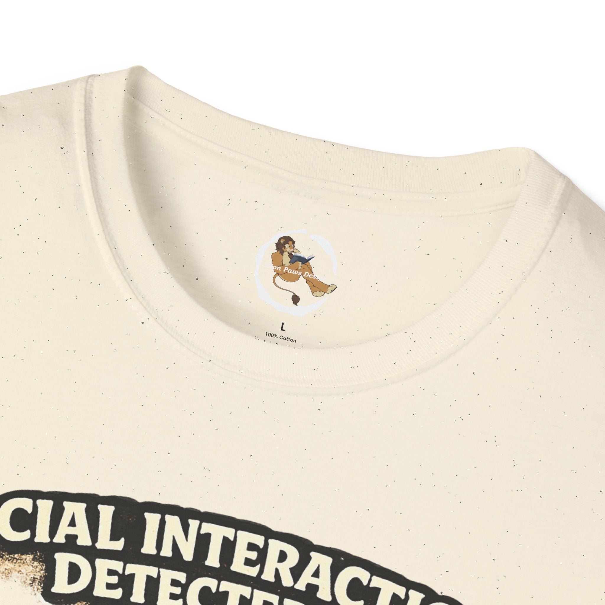 Panic Mode Activated T‑Shirt — "Social Interaction Detected" Funny Furry Graphic Tee