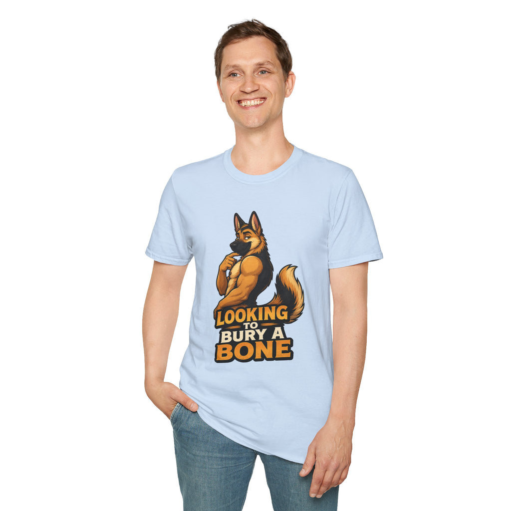 Strong German Shepherd Furry looking to bury a bone T-Shirt | Dog humor