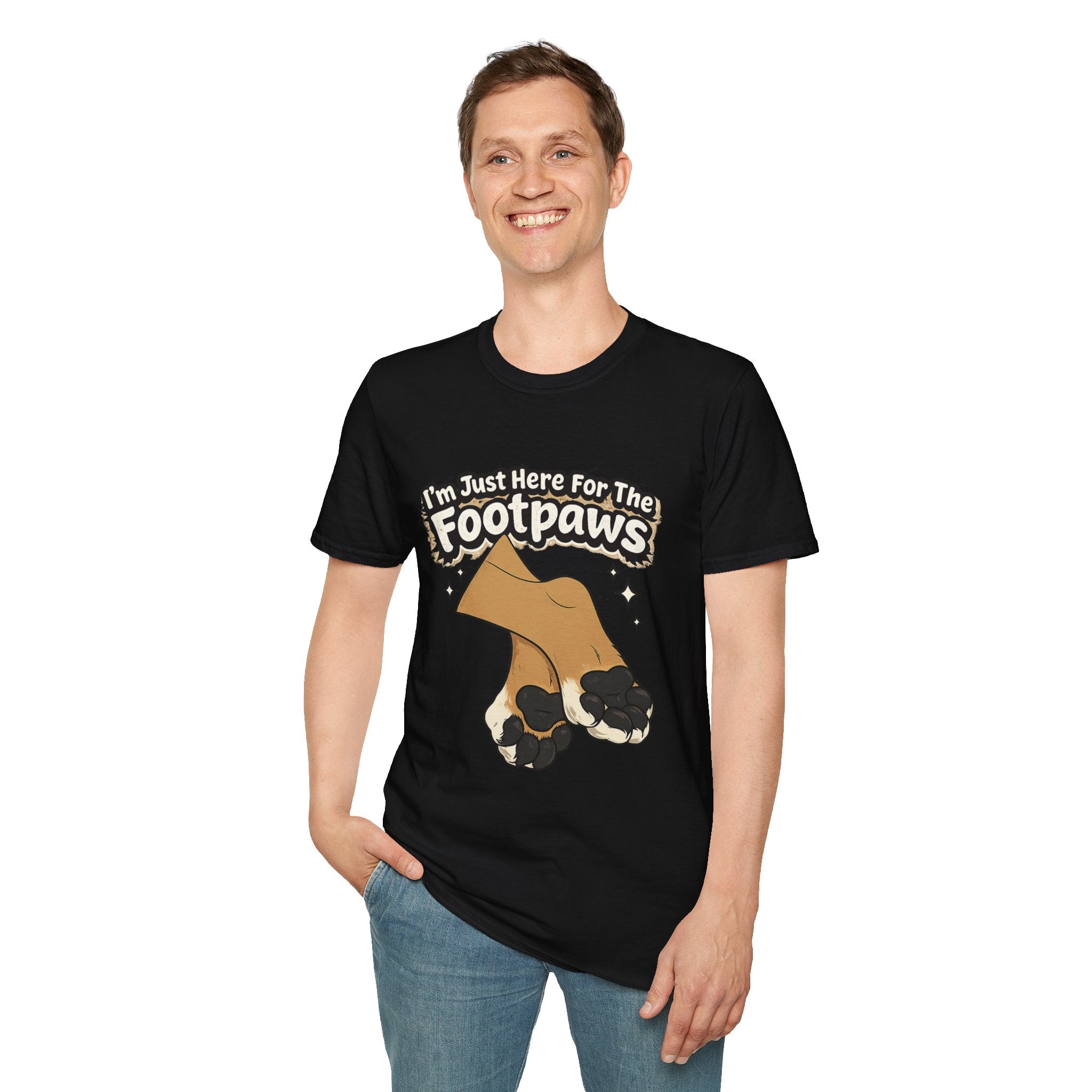Im Just Here For The Footpaws T-Shirt | Lion Paw Illustration, Graphic Tee