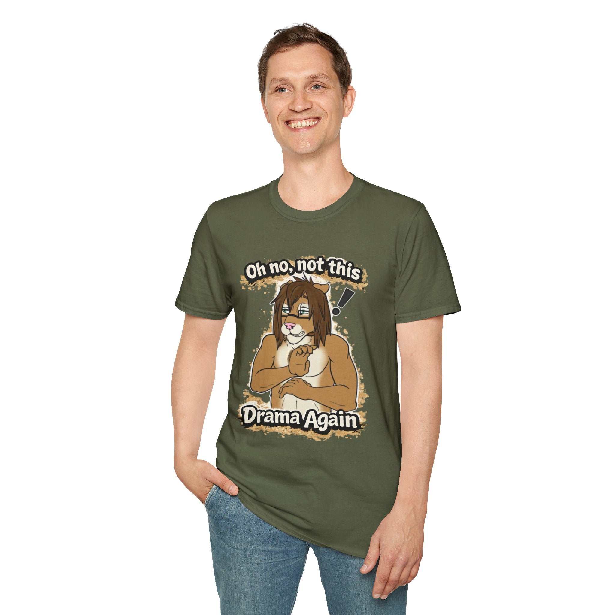 Oh No Not This Drama Again T-Shirt | Sarcastic Furry Character Tee