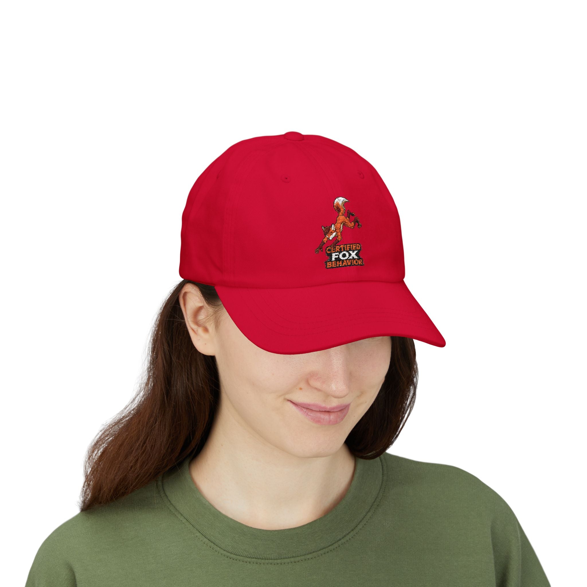 Crafted Fox Illustration Dad Cap | Retro Fox Behavior Logo