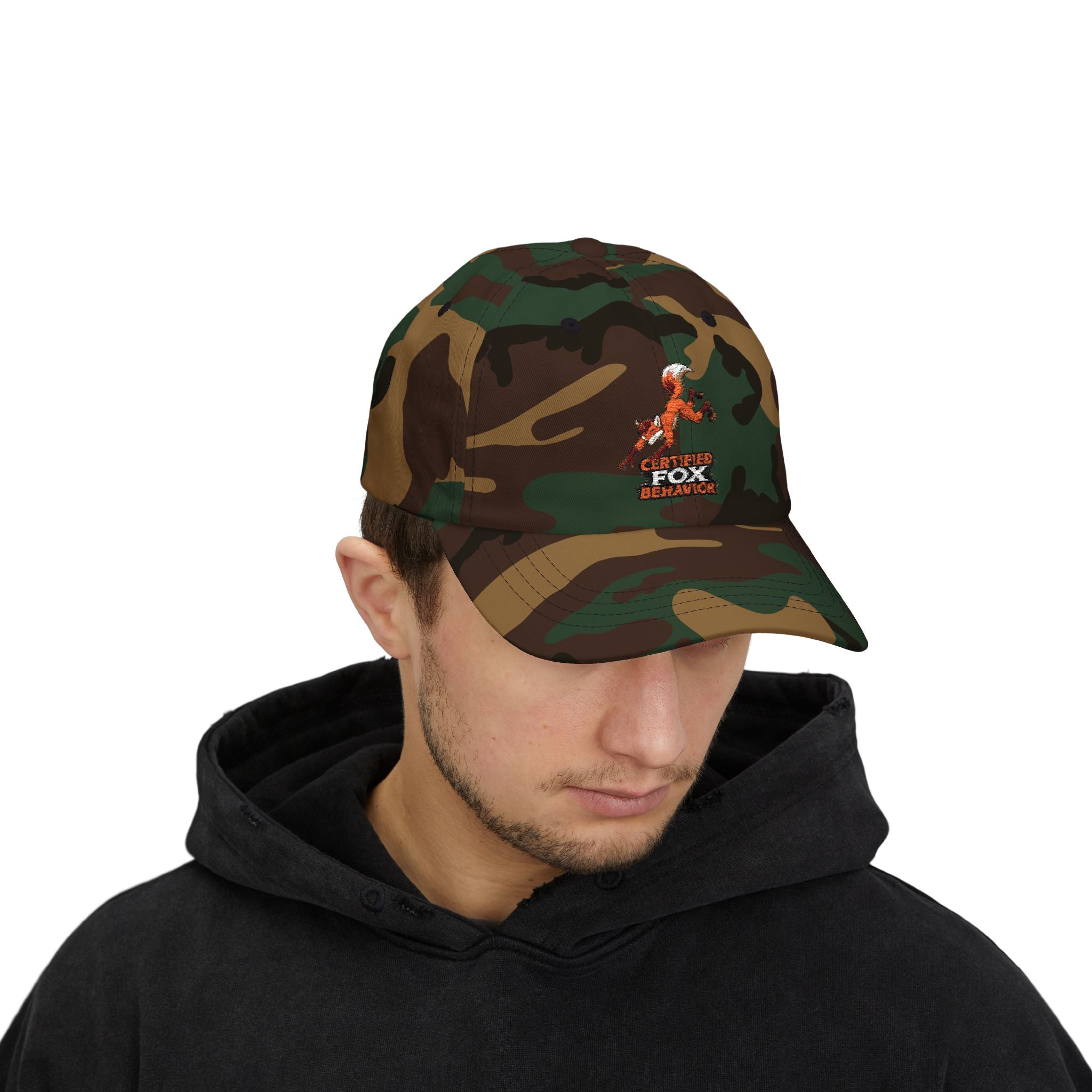 Crafted Fox Illustration Dad Cap | Retro Fox Behavior Logo