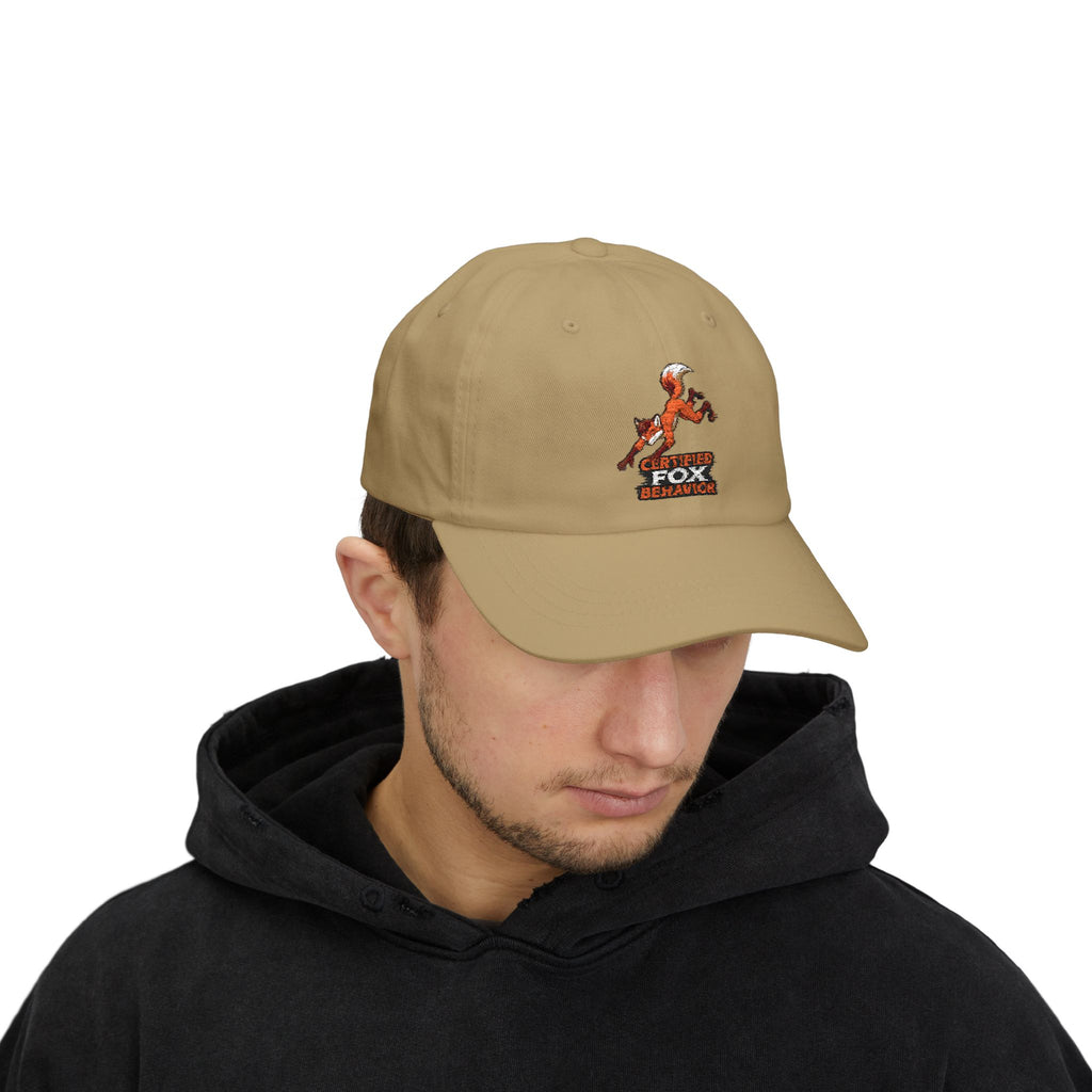 Crafted Fox Illustration Dad Cap | Retro Fox Behavior Logo
