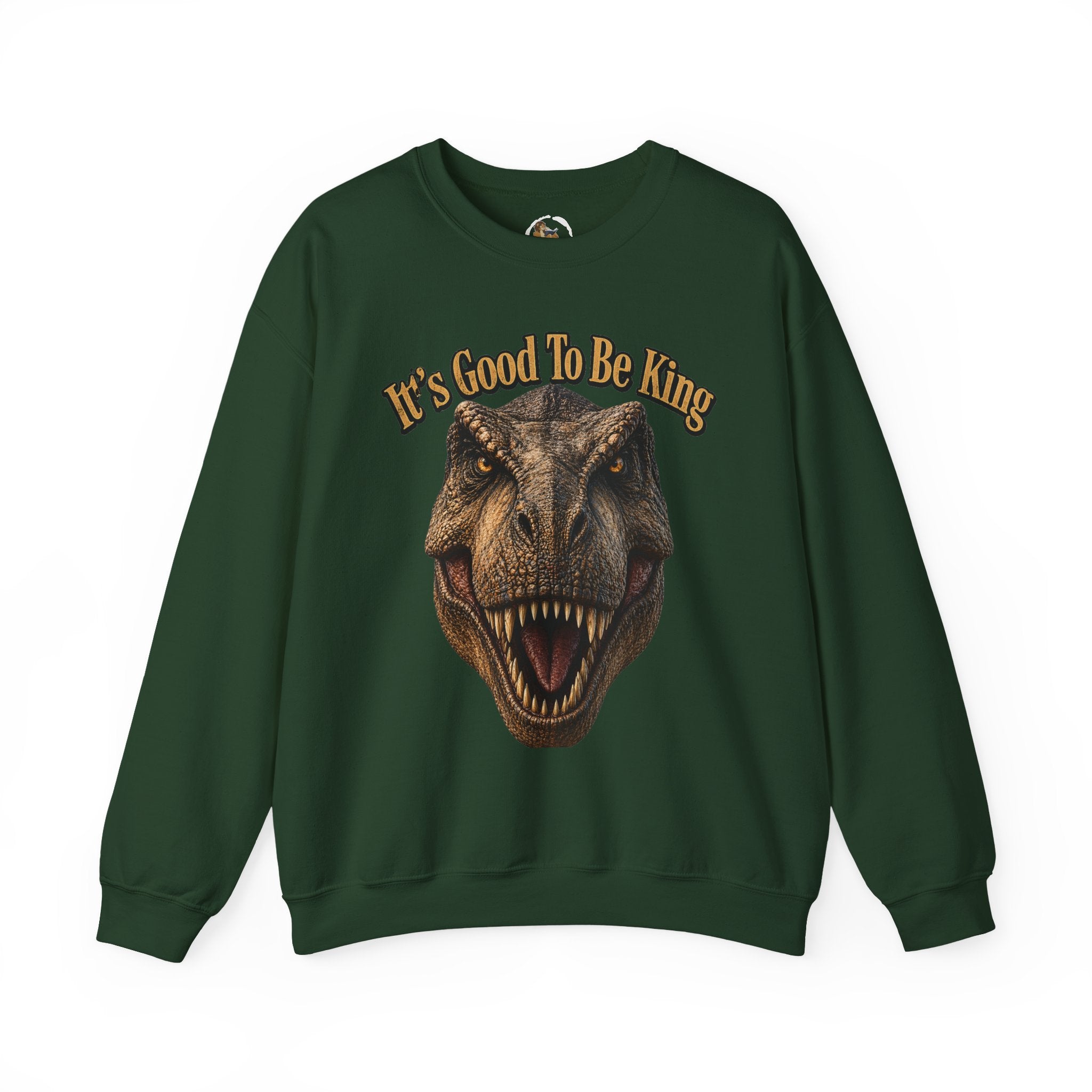 T-Rex It's Good to Be King Sweatshirt | Dinosaur Graphic Crewneck