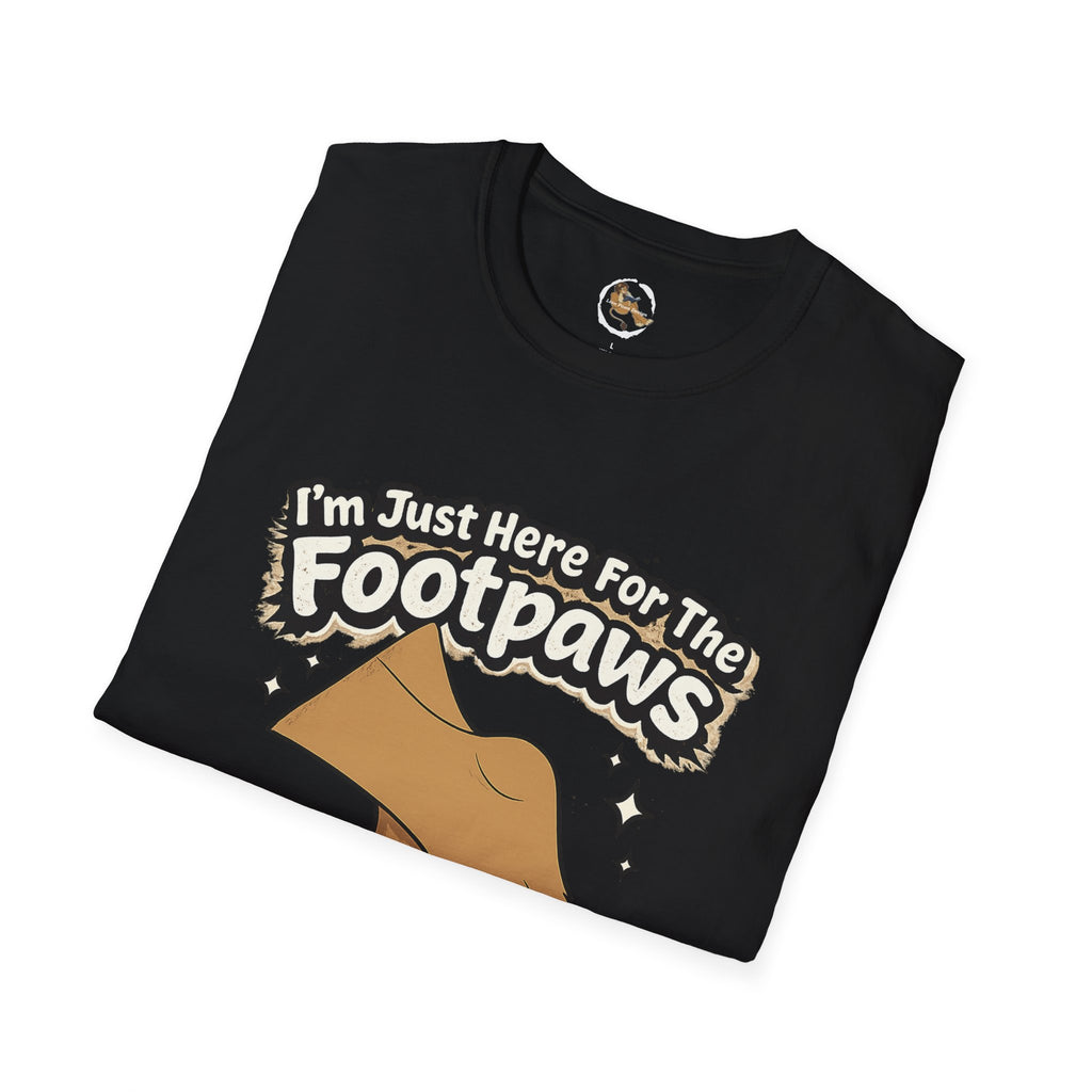 Im Just Here For The Footpaws T-Shirt | Lion Paw Illustration, Graphic Tee