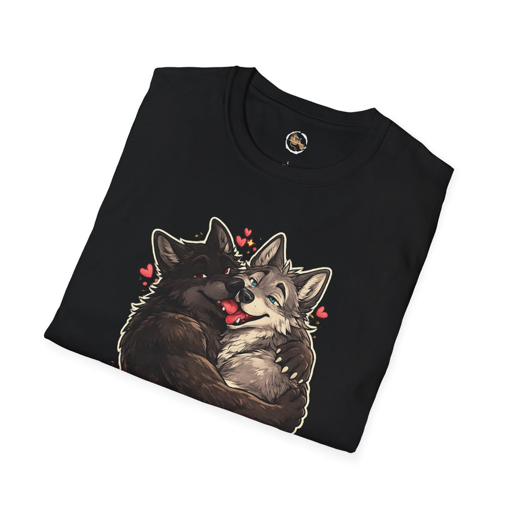 Gay Wolves Graphic T-Shirt - 'There Are Two Wolves' Cute LGBT Pride Tee