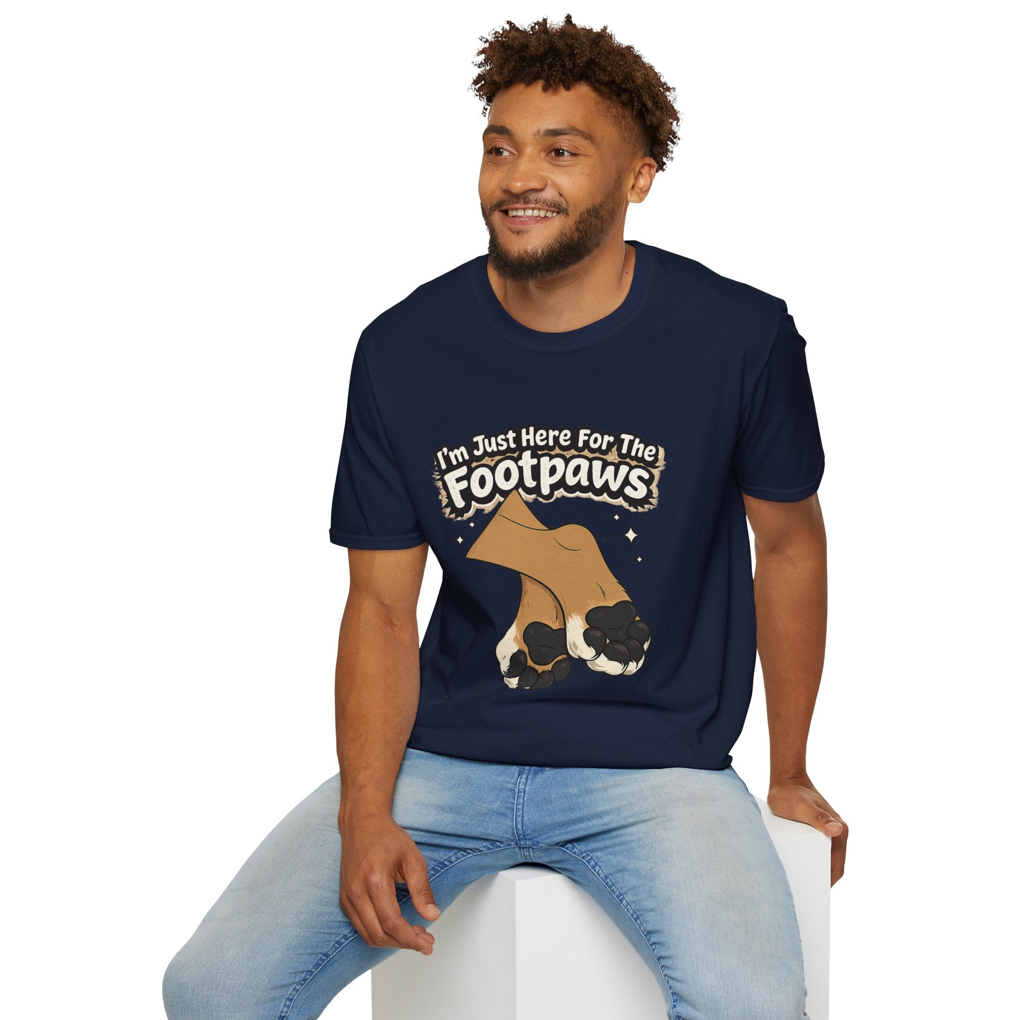 Im Just Here For The Footpaws T-Shirt | Lion Paw Illustration, Graphic Tee