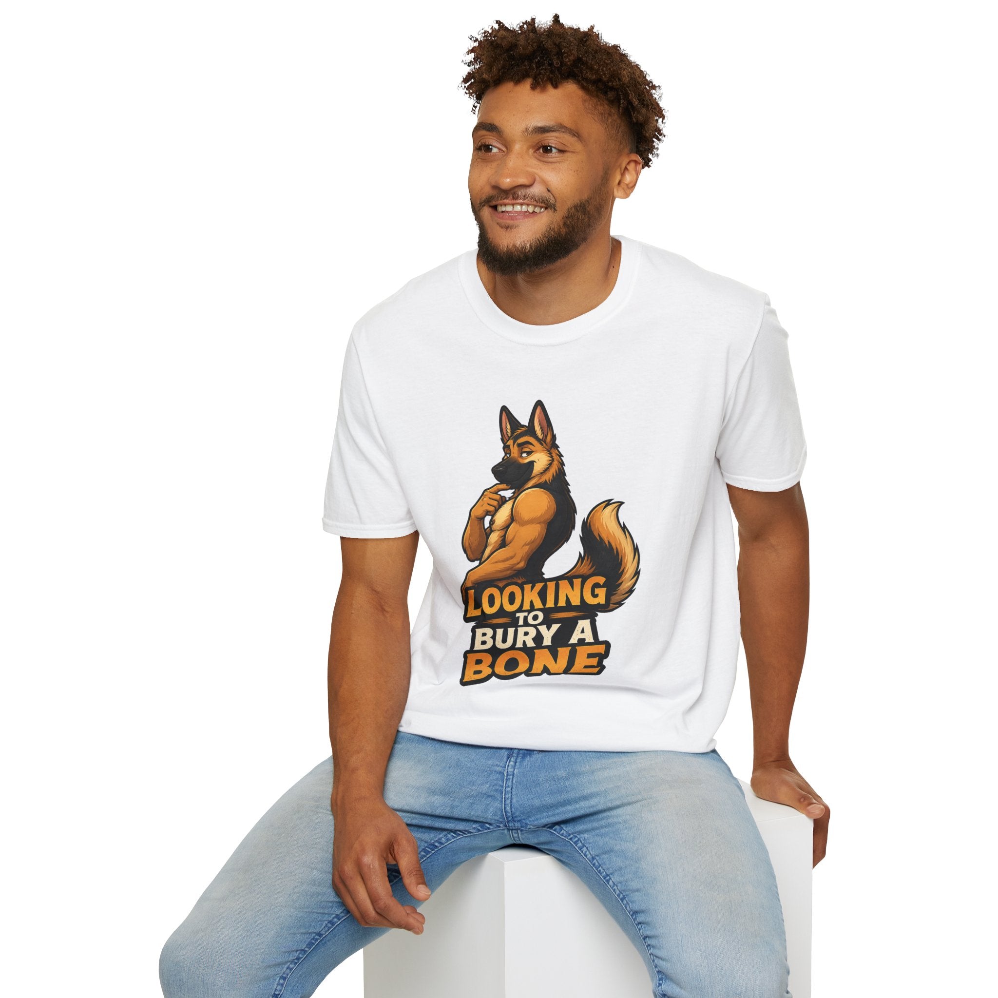 Strong German Shepherd Furry looking to bury a bone T-Shirt | Dog humor
