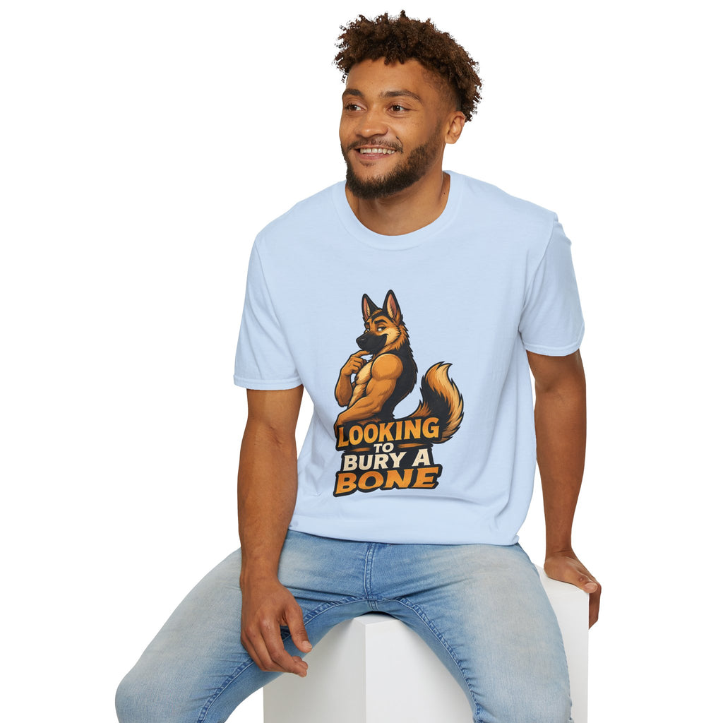 Strong German Shepherd Furry looking to bury a bone T-Shirt | Dog humor