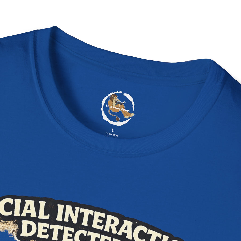 Panic Mode Activated T‑Shirt — "Social Interaction Detected" Funny Furry Graphic Tee