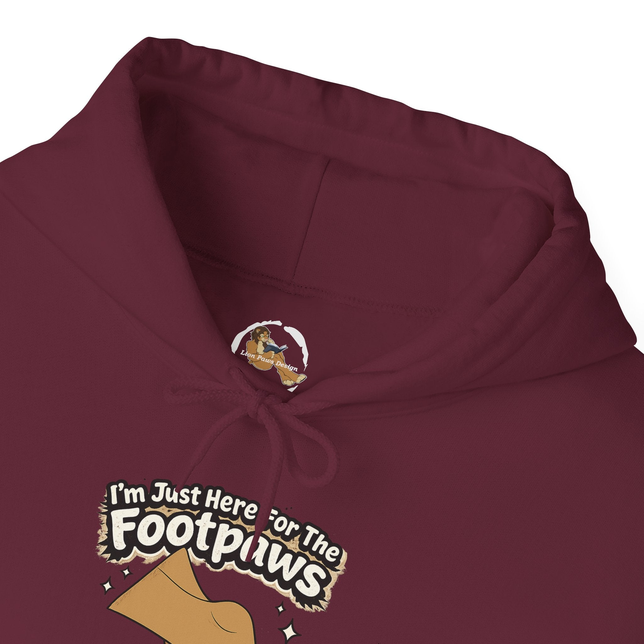 Footpaws Lion Paw Illustration Hoodie | Cute Feline Paws Graphic