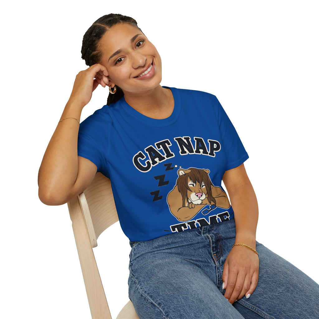 Sleeping Lion Cat Nap T-Shirt | Cute Furry Cat Graphic Tee