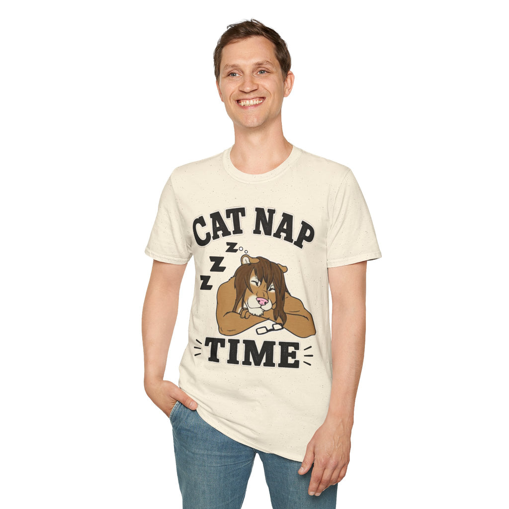 Sleeping Lion Cat Nap T-Shirt | Cute Furry Cat Graphic Tee