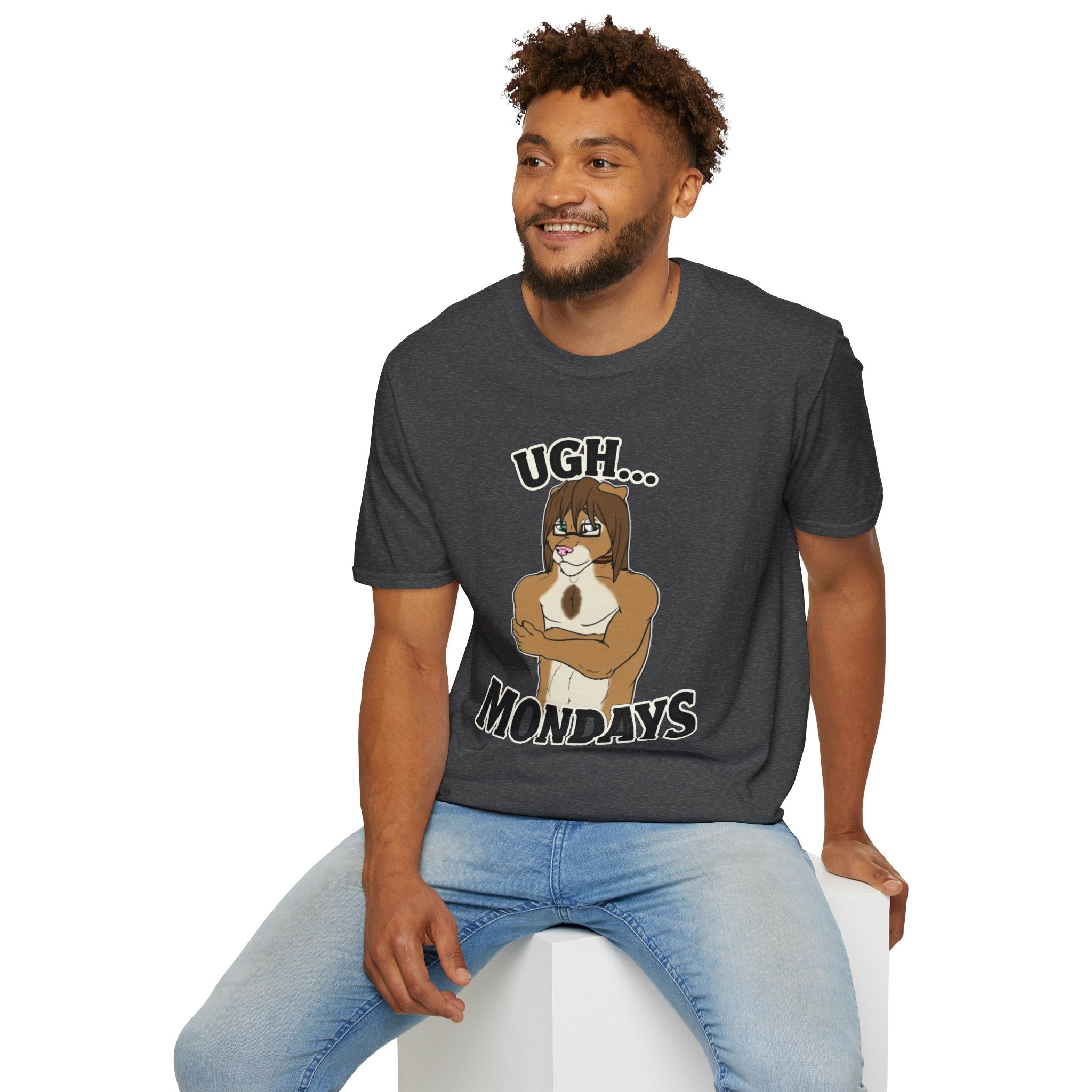 Ugh Mondays Grumpy Lion T-Shirt | Funny Work Casual Tee