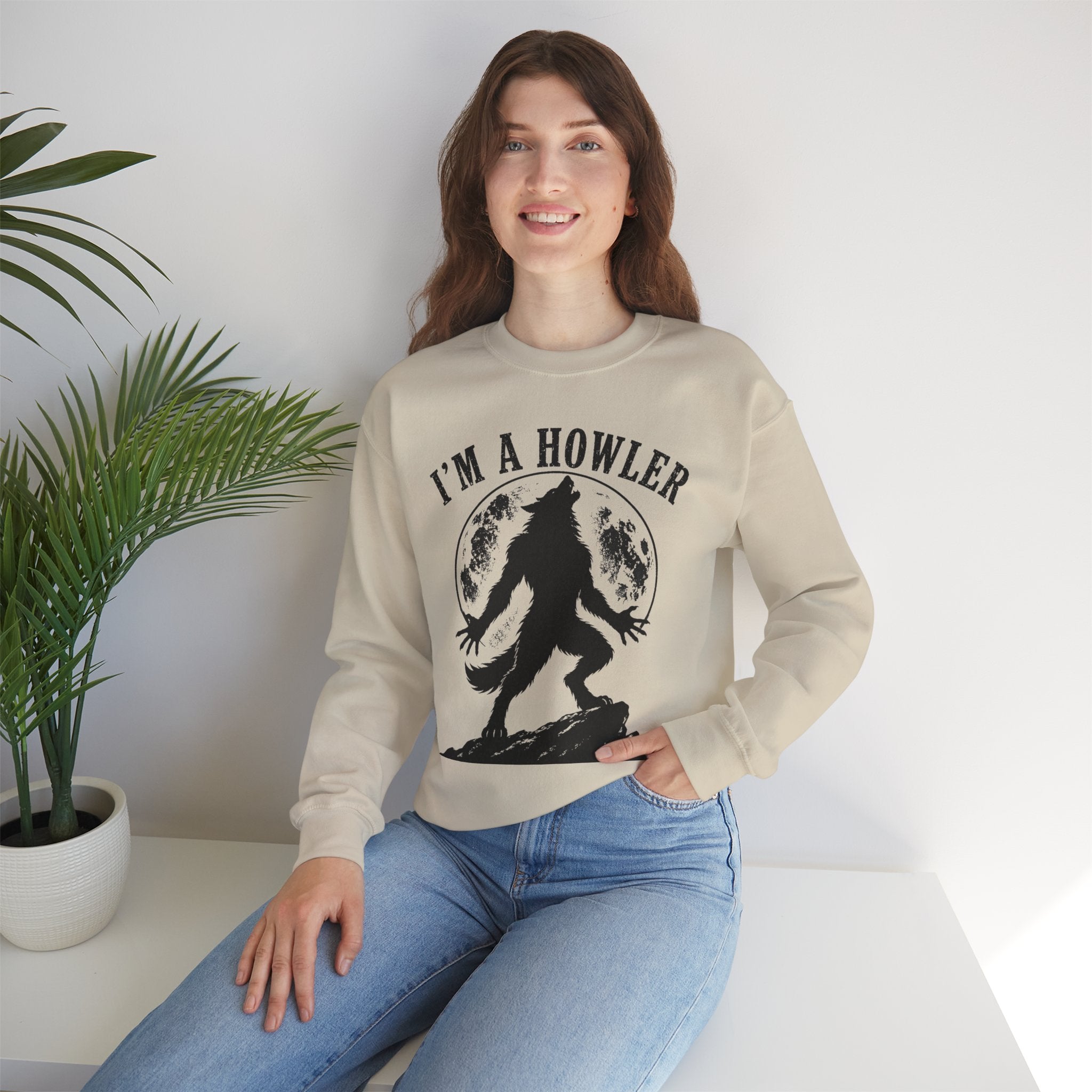 Werewolf Howler Sweeter Crewneck Sweatshirt | Furry Wolf Design