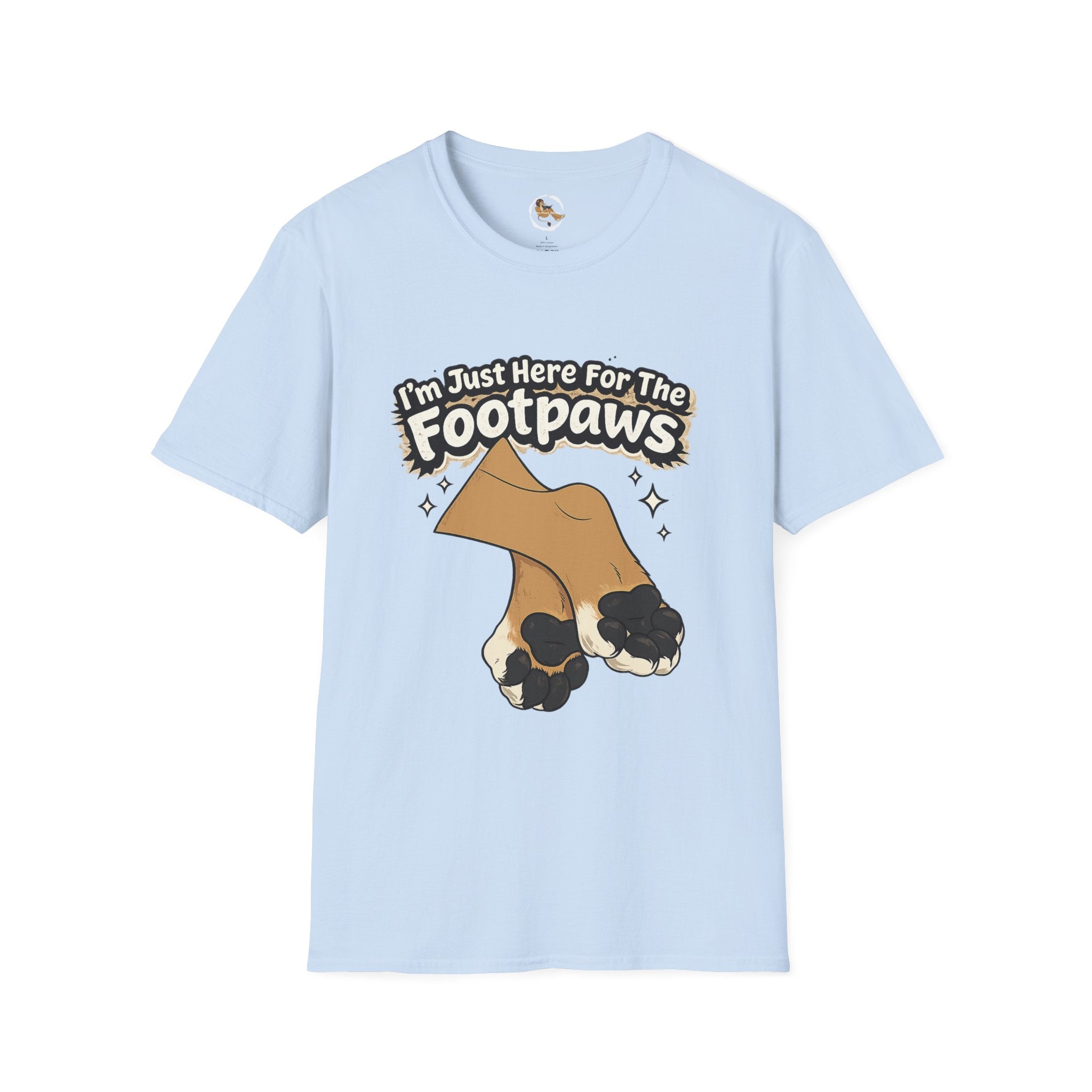 Im Just Here For The Footpaws T-Shirt | Lion Paw Illustration, Graphic Tee