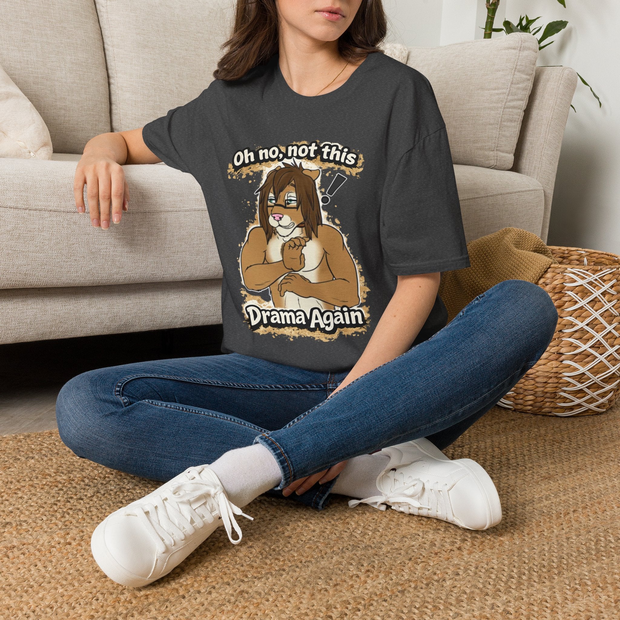 Oh No Not This Drama Again T-Shirt | Sarcastic Furry Character Tee