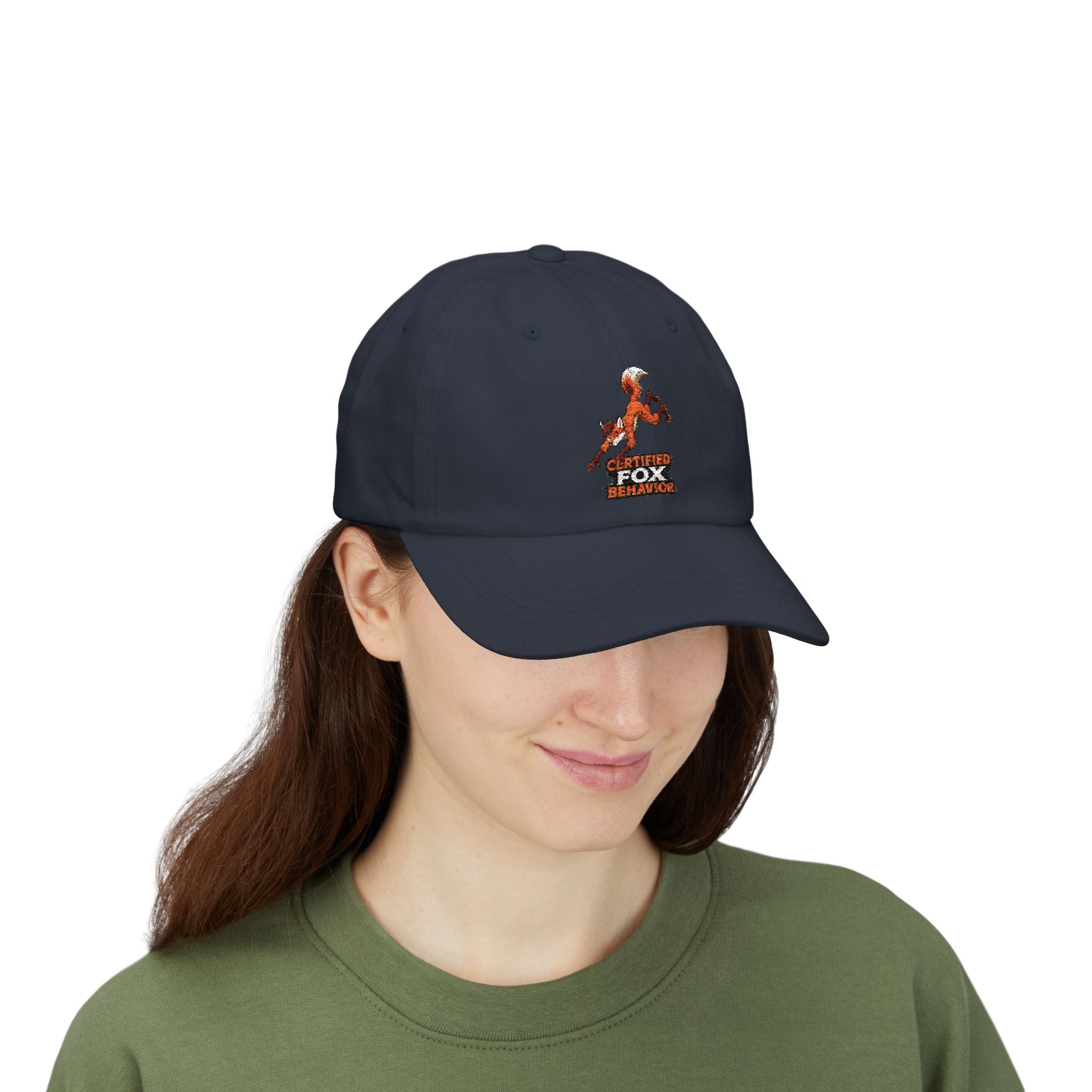 Crafted Fox Illustration Dad Cap | Retro Fox Behavior Logo