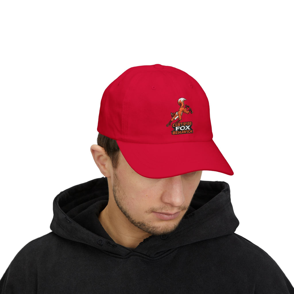 Crafted Fox Illustration Dad Cap | Retro Fox Behavior Logo