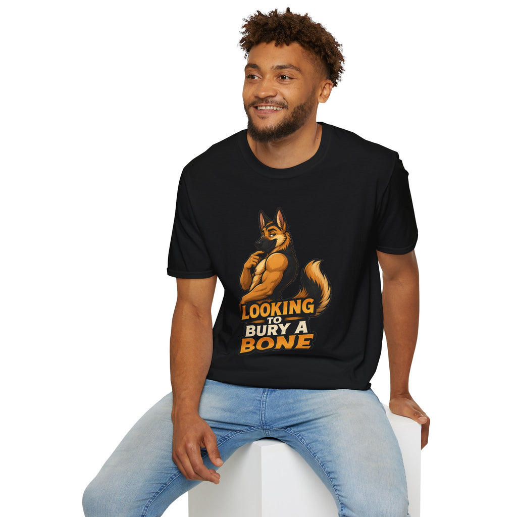Strong German Shepherd Furry looking to bury a bone T-Shirt | Dog humor