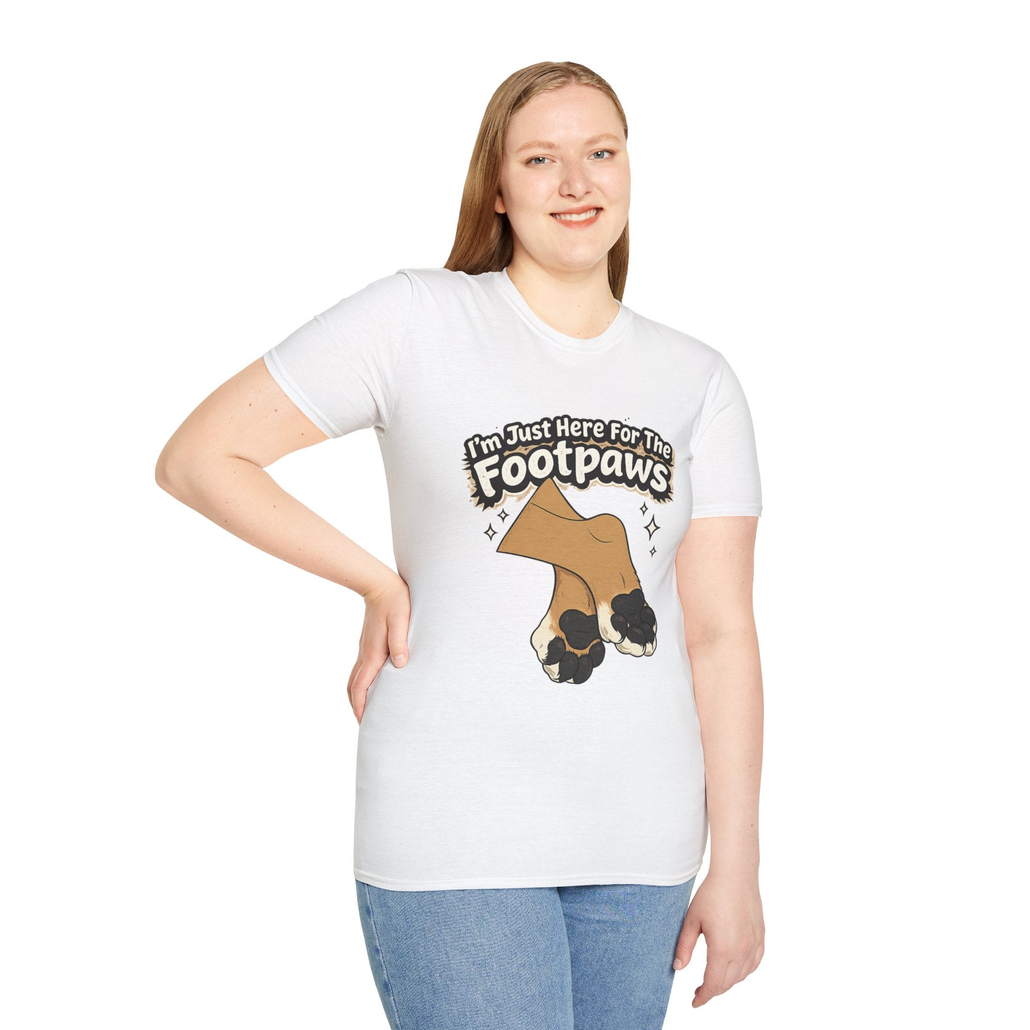 Im Just Here For The Footpaws T-Shirt | Lion Paw Illustration, Graphic Tee