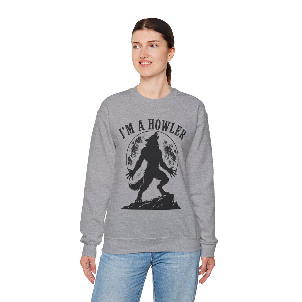 Werewolf Howler Sweeter Crewneck Sweatshirt | Furry Wolf Design