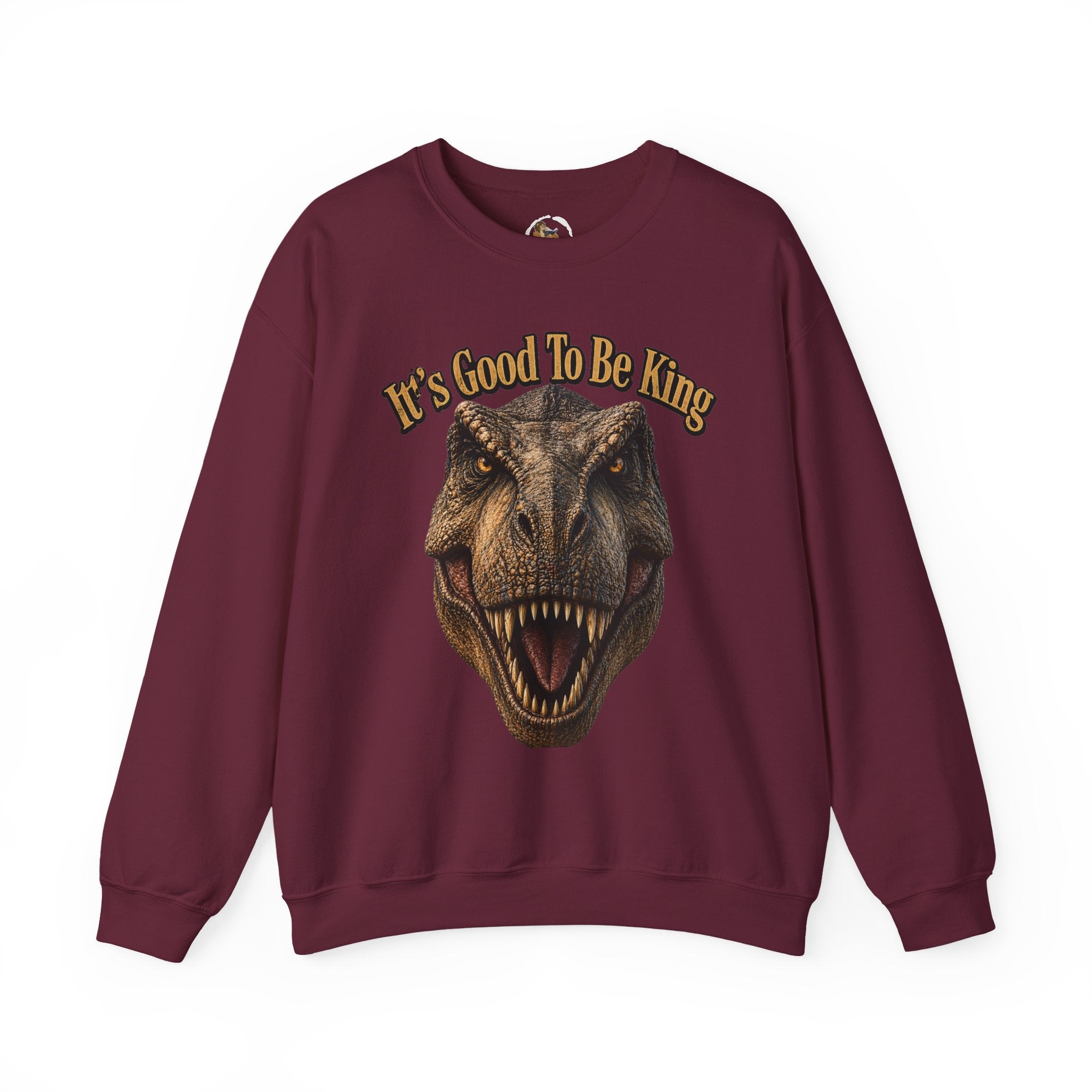 T-Rex It's Good to Be King Sweatshirt | Dinosaur Graphic Crewneck