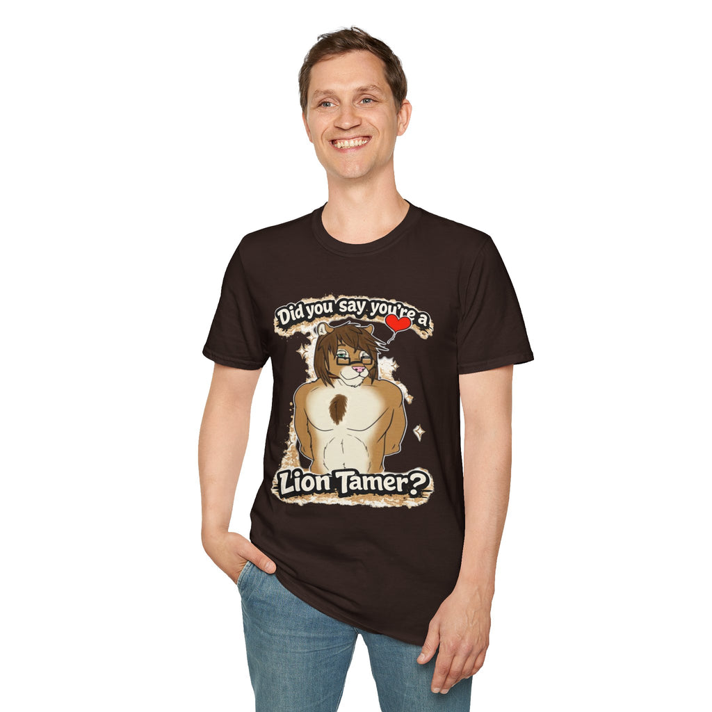 Did you say you're a Lion Tamer? T-Shirt | Furry Lion Character Tee