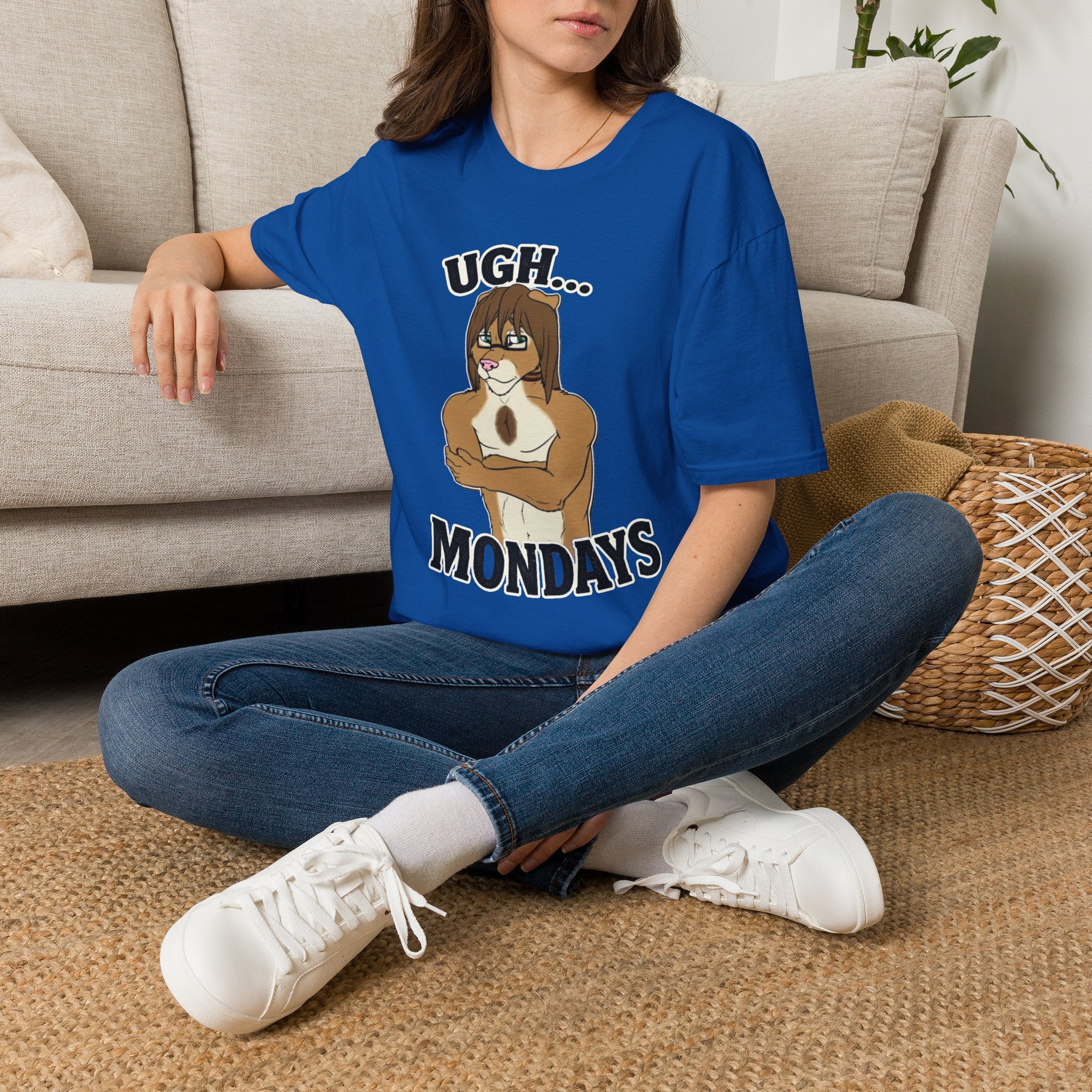 Ugh Mondays Grumpy Lion T-Shirt | Funny Work Casual Tee