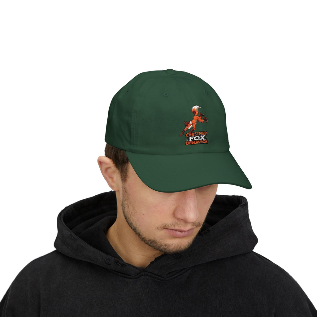 Crafted Fox Illustration Dad Cap | Retro Fox Behavior Logo