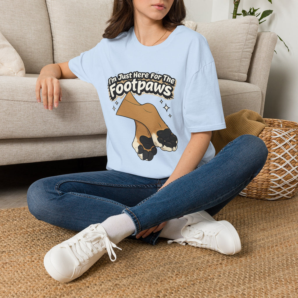 Im Just Here For The Footpaws T-Shirt | Lion Paw Illustration, Graphic Tee