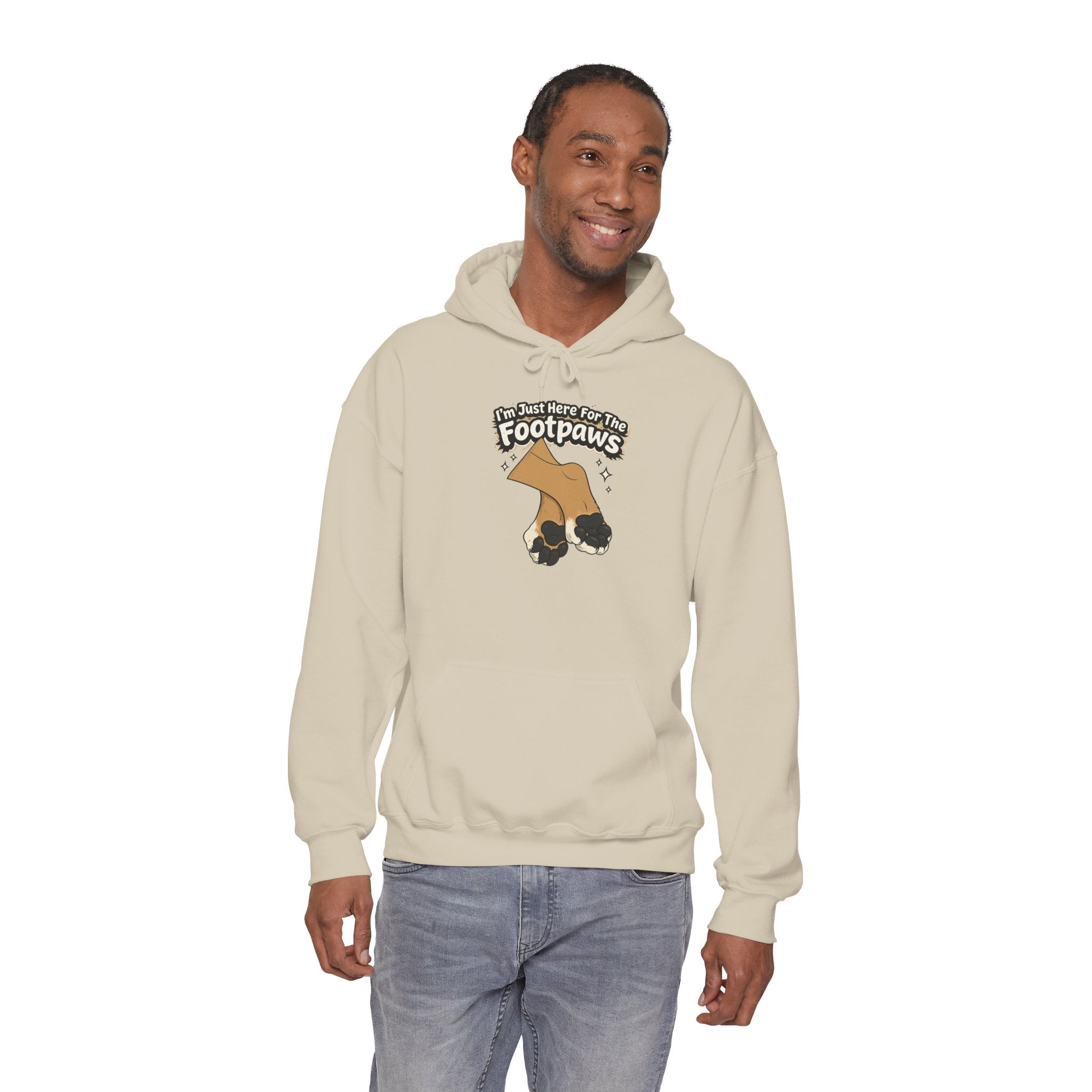 Footpaws Lion Paw Illustration Hoodie | Cute Feline Paws Graphic