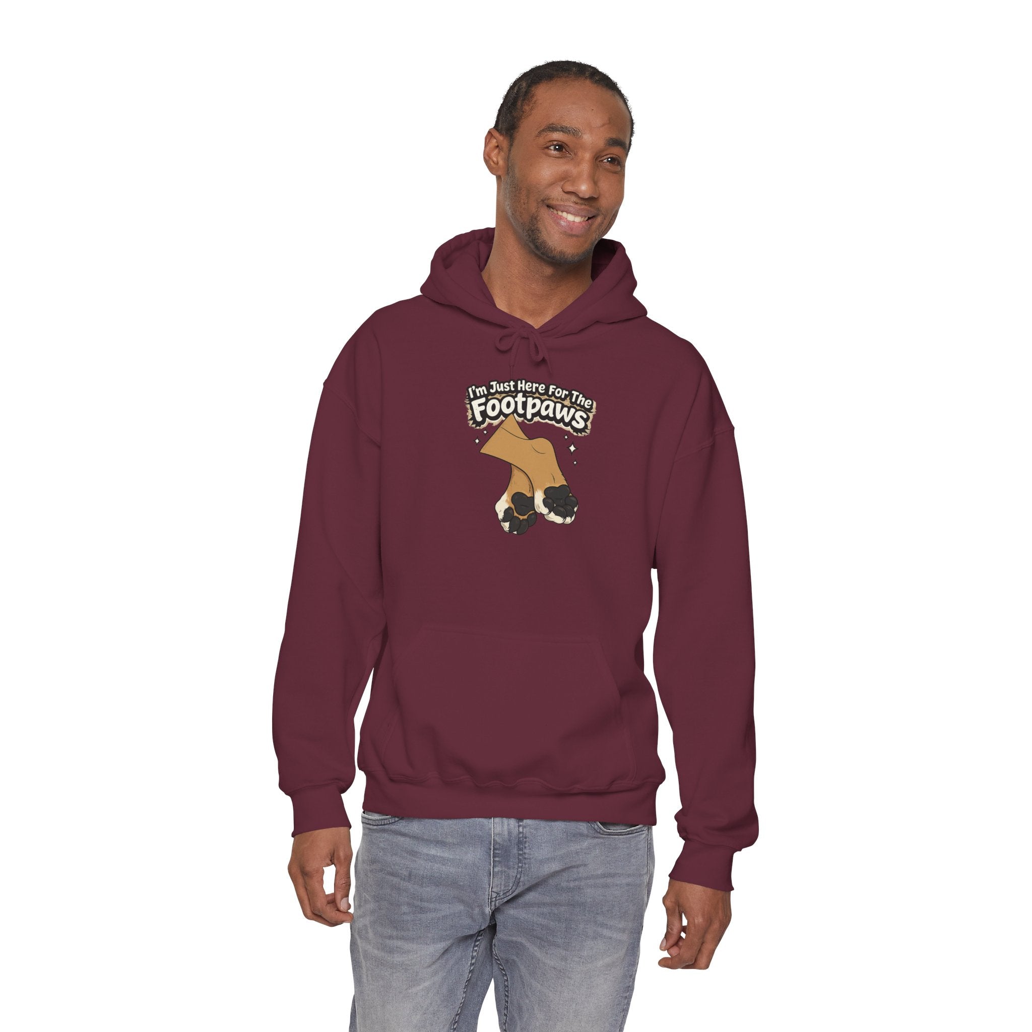 Footpaws Lion Paw Illustration Hoodie | Cute Feline Paws Graphic
