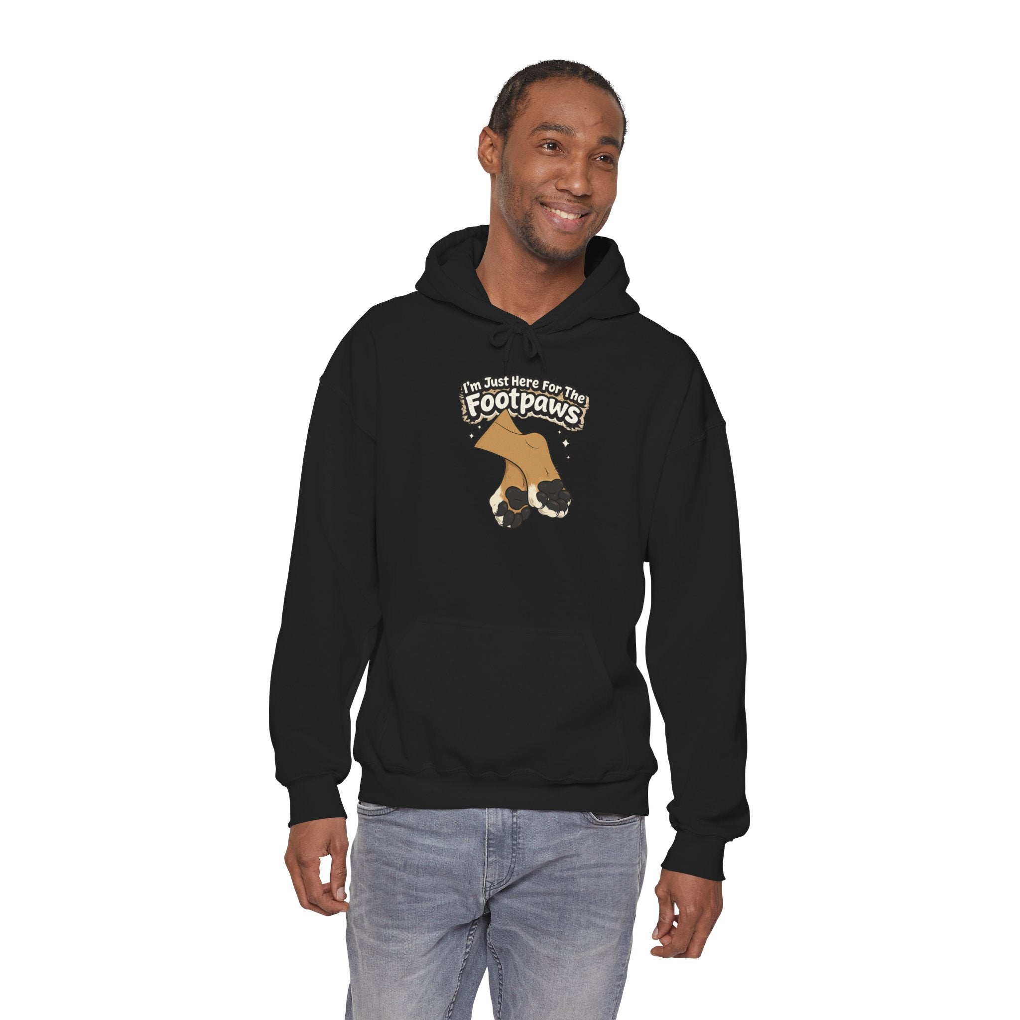 Footpaws Lion Paw Illustration Hoodie | Cute Feline Paws Graphic