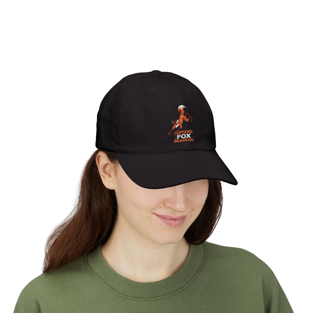 Crafted Fox Illustration Dad Cap | Retro Fox Behavior Logo