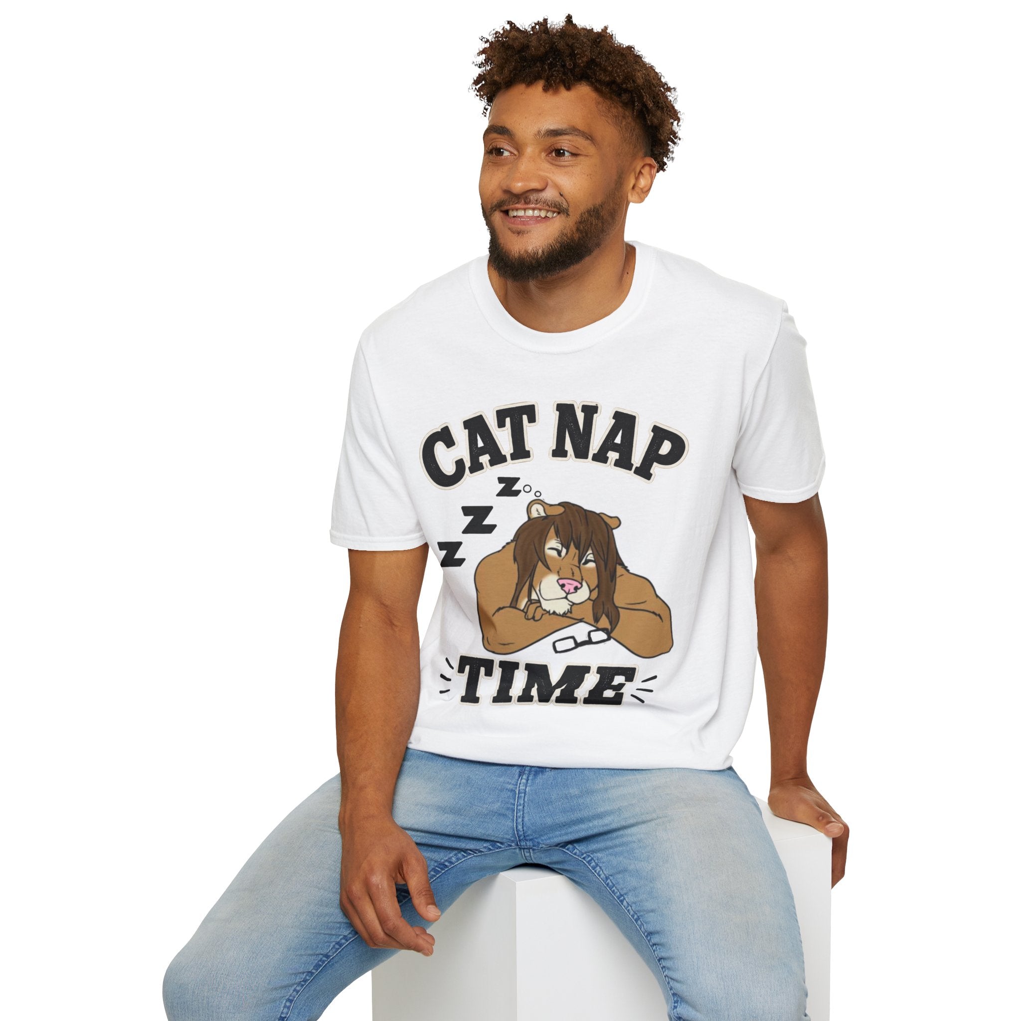 Sleeping Lion Cat Nap T-Shirt | Cute Furry Cat Graphic Tee
