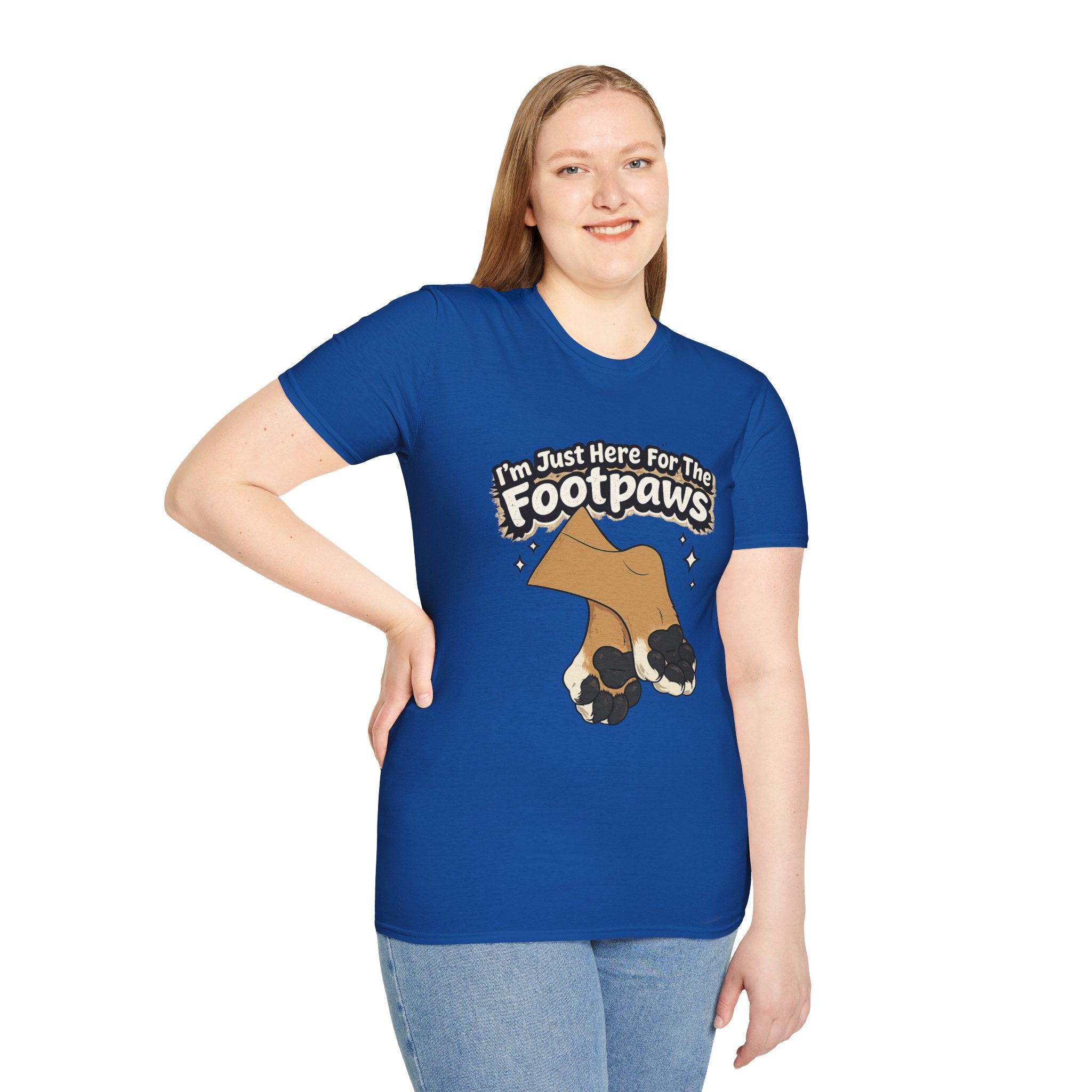 Im Just Here For The Footpaws T-Shirt | Lion Paw Illustration, Graphic Tee