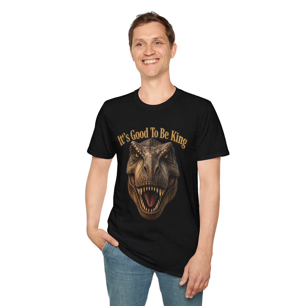Tyrannosaurus Rex Head It's Good To Be King T-Shirt | Dinosaur Shirt