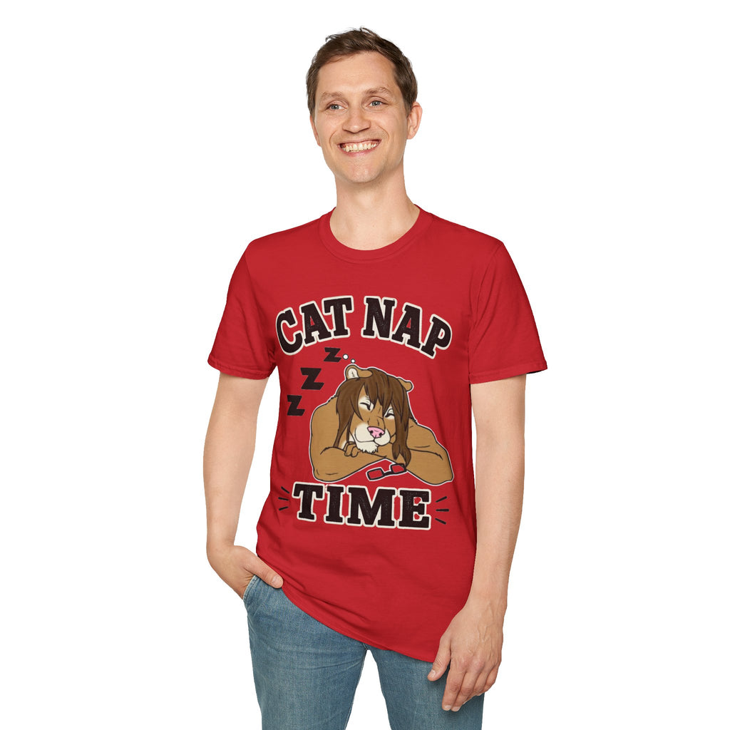 Sleeping Lion Cat Nap T-Shirt | Cute Furry Cat Graphic Tee