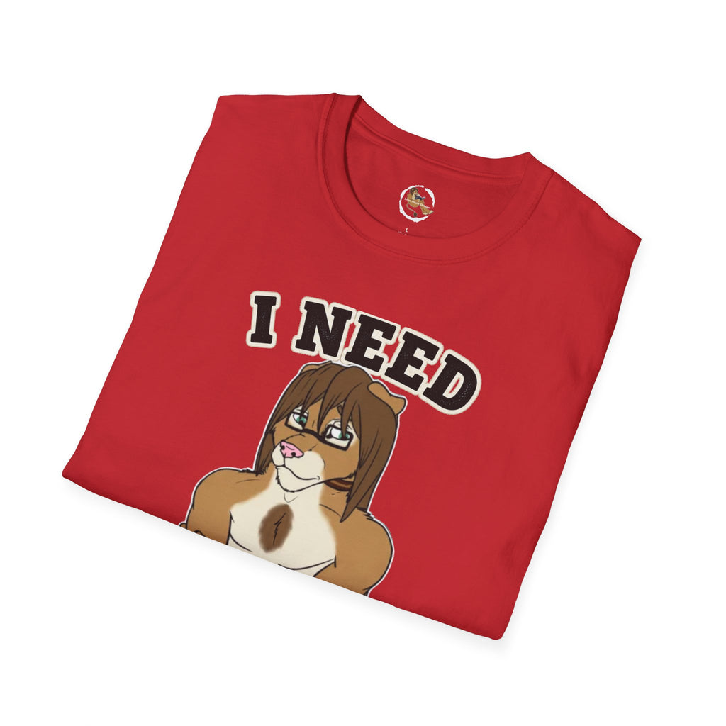 I Need Coffee First Lion Coffee Lover T-Shirt | Funny Furry Graphic