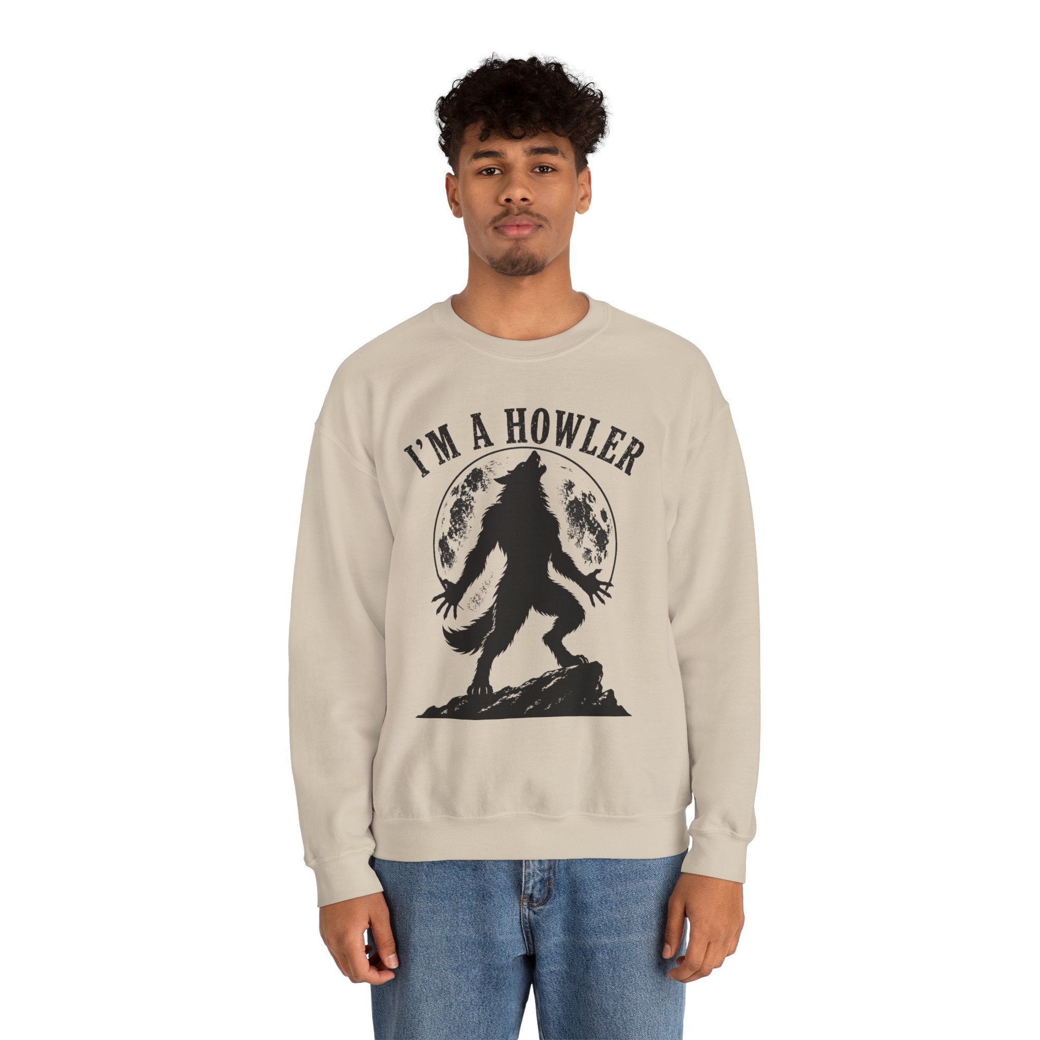 Werewolf Howler Sweeter Crewneck Sweatshirt | Furry Wolf Design