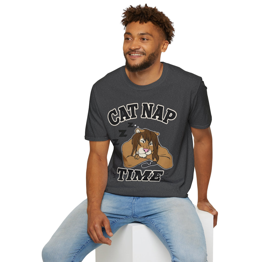 Sleeping Lion Cat Nap T-Shirt | Cute Furry Cat Graphic Tee