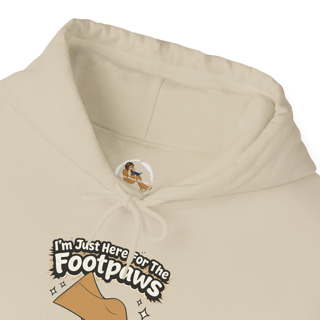 Footpaws Lion Paw Illustration Hoodie | Cute Feline Paws Graphic