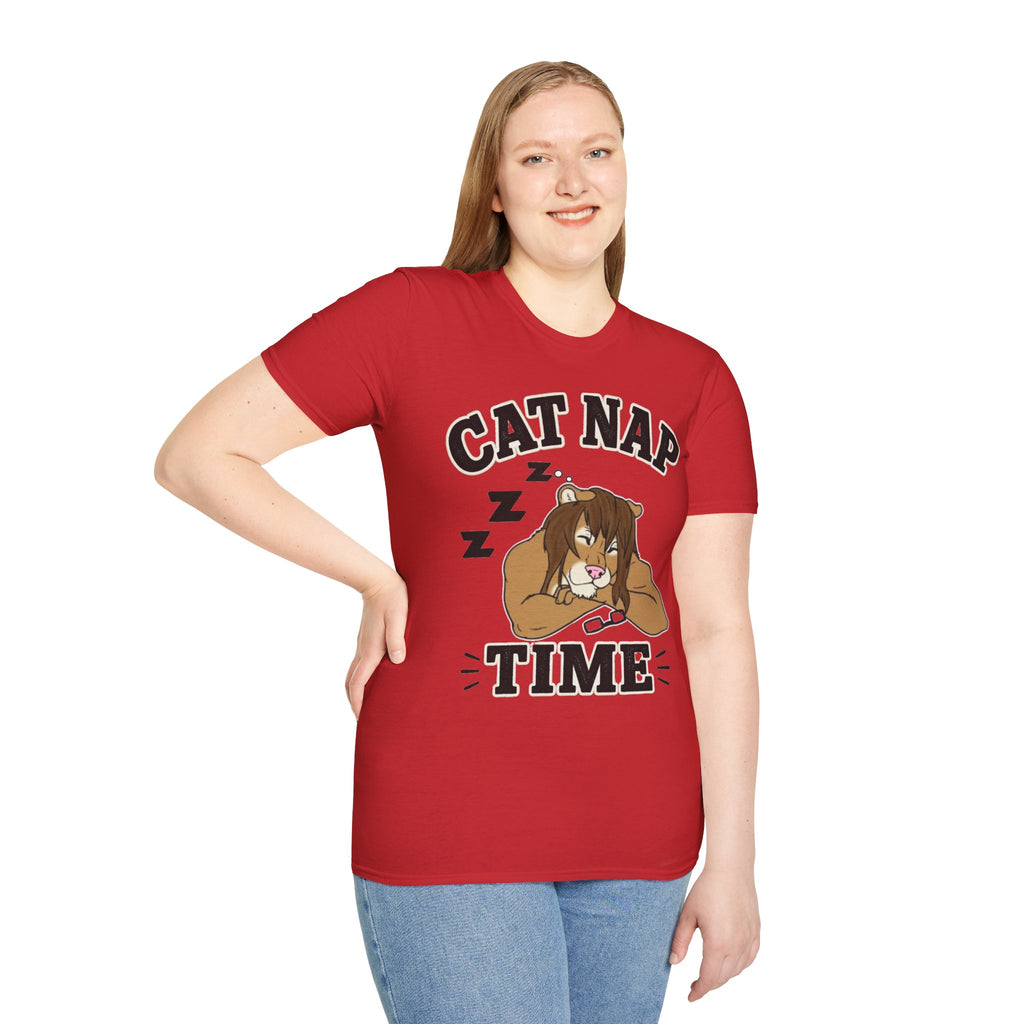 Sleeping Lion Cat Nap T-Shirt | Cute Furry Cat Graphic Tee