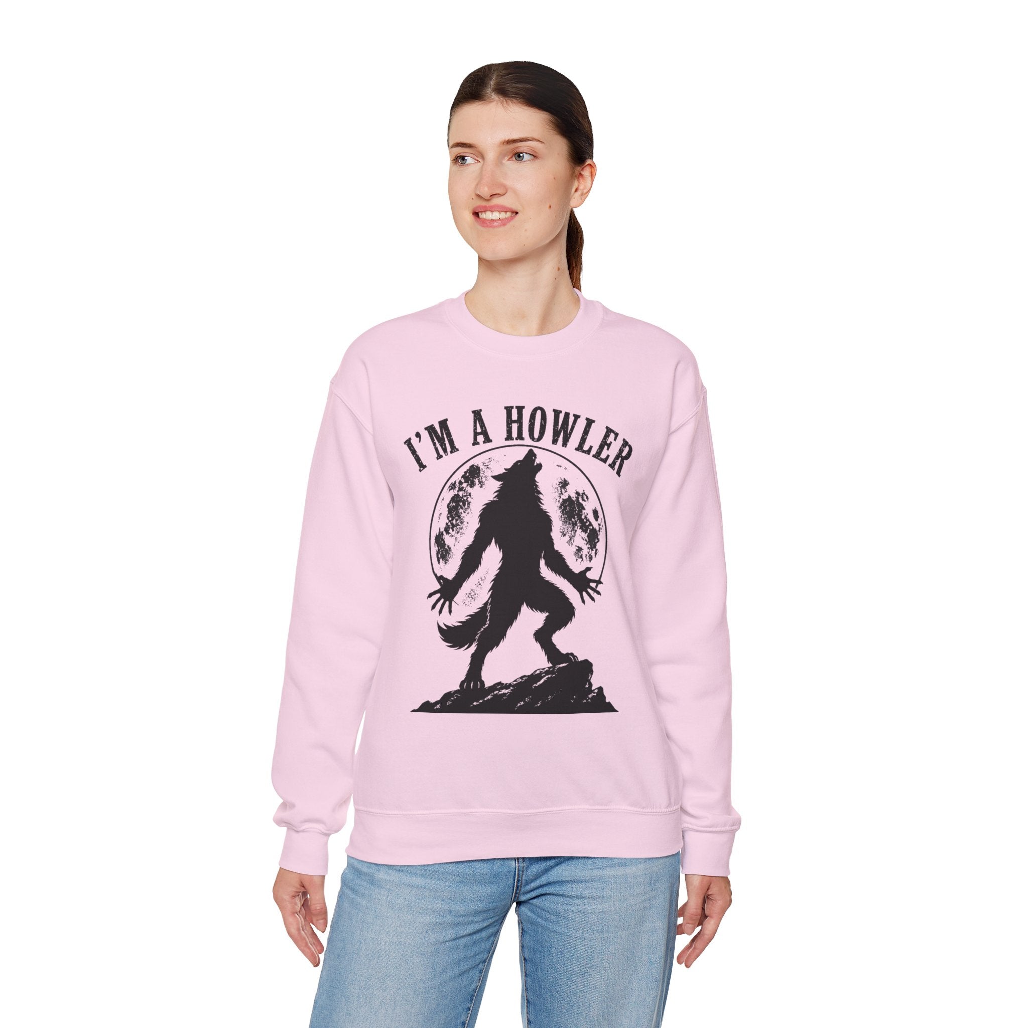 Werewolf Howler Sweeter Crewneck Sweatshirt | Furry Wolf Design