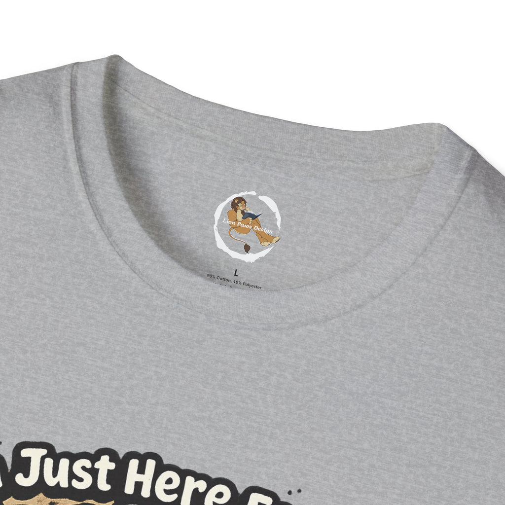Im Just Here For The Footpaws T-Shirt | Lion Paw Illustration, Graphic Tee
