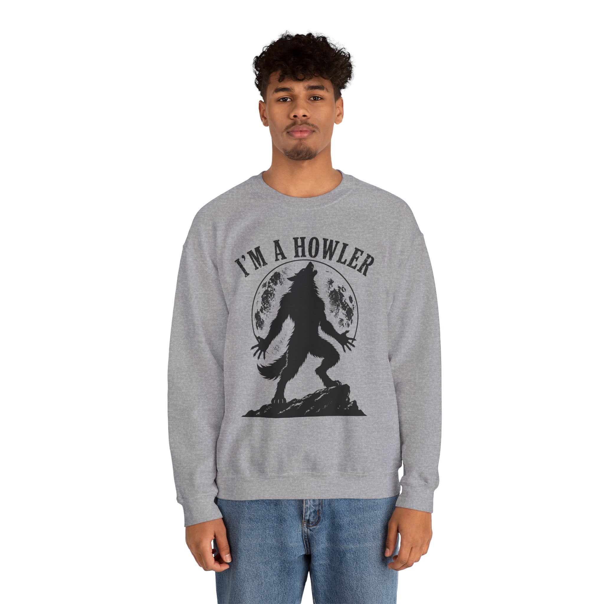 Werewolf Howler Sweeter Crewneck Sweatshirt | Furry Wolf Design