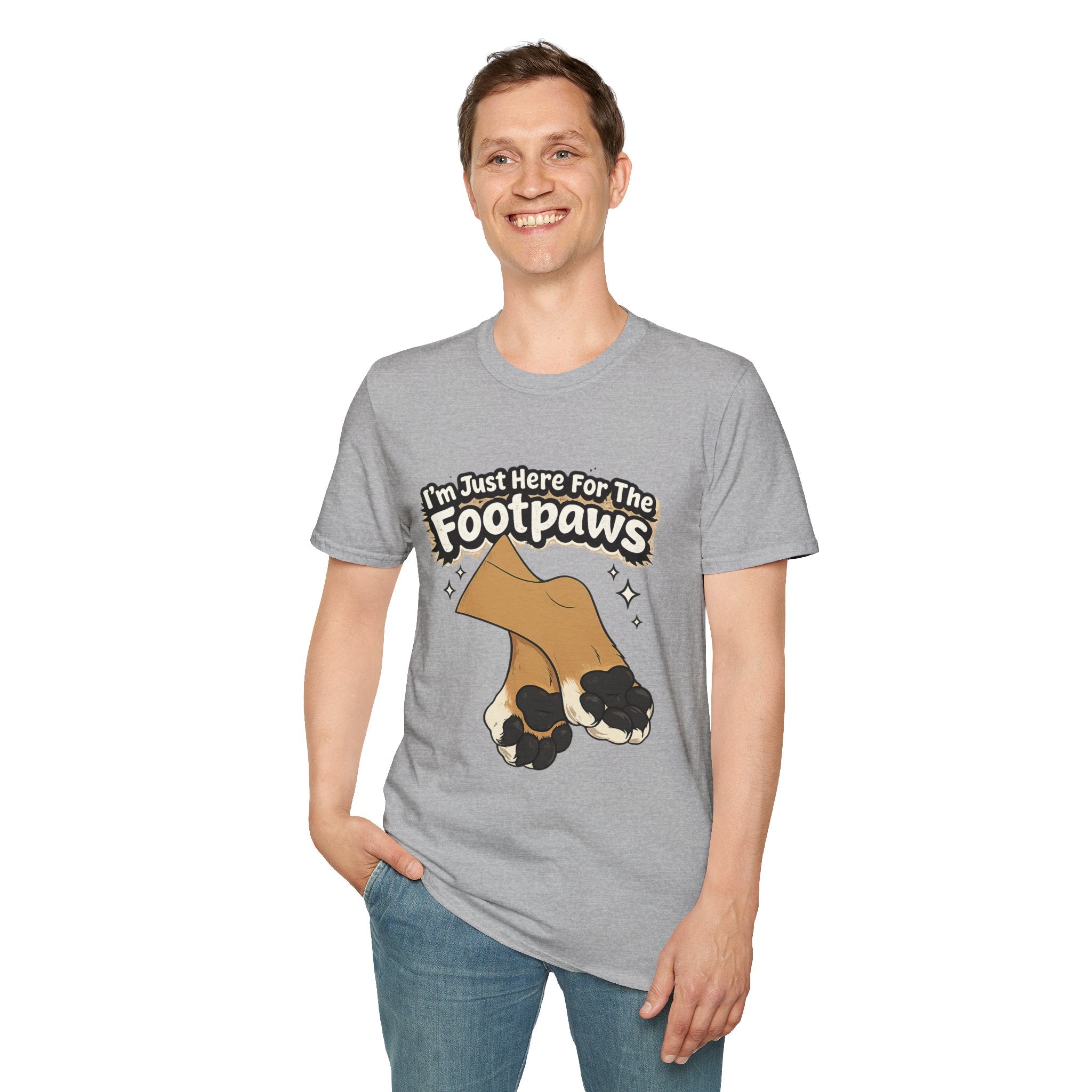 Im Just Here For The Footpaws T-Shirt | Lion Paw Illustration, Graphic Tee